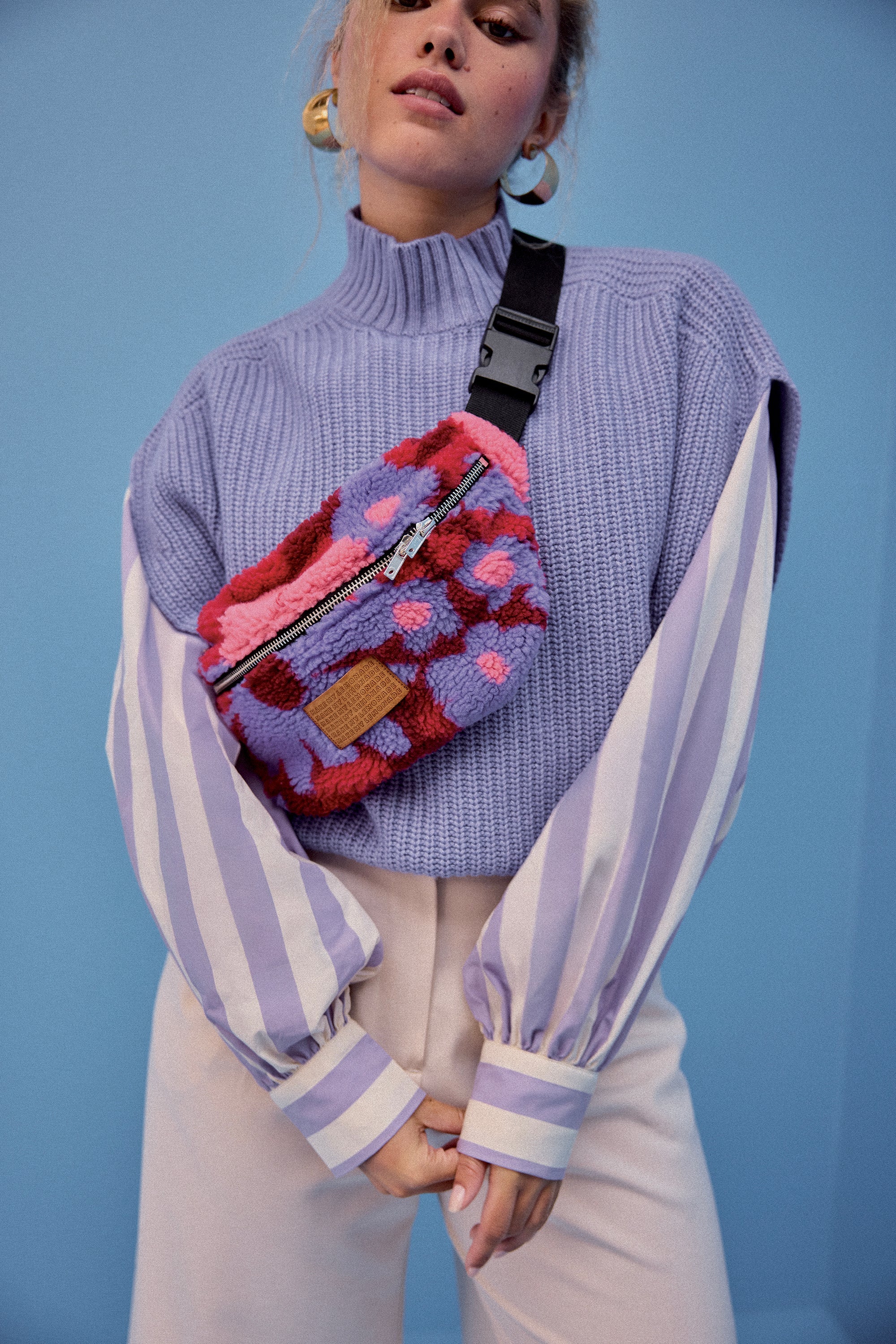 SAC BANANITA FLEURS 70 PURPLE