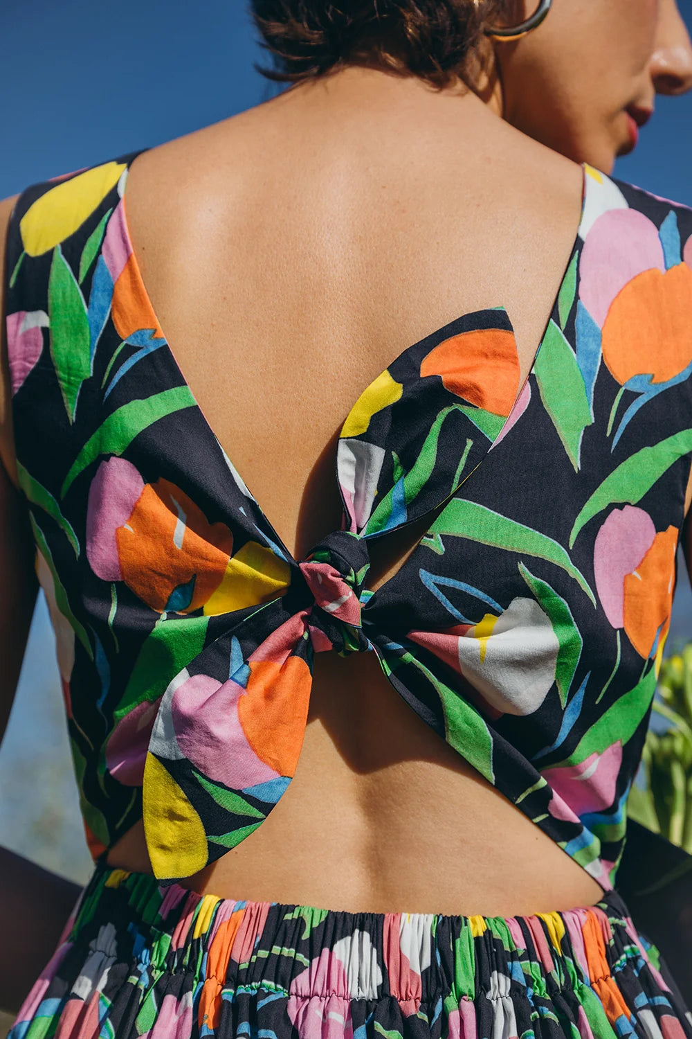 ROBE CHIARA BLACK DREAMY GARDEN