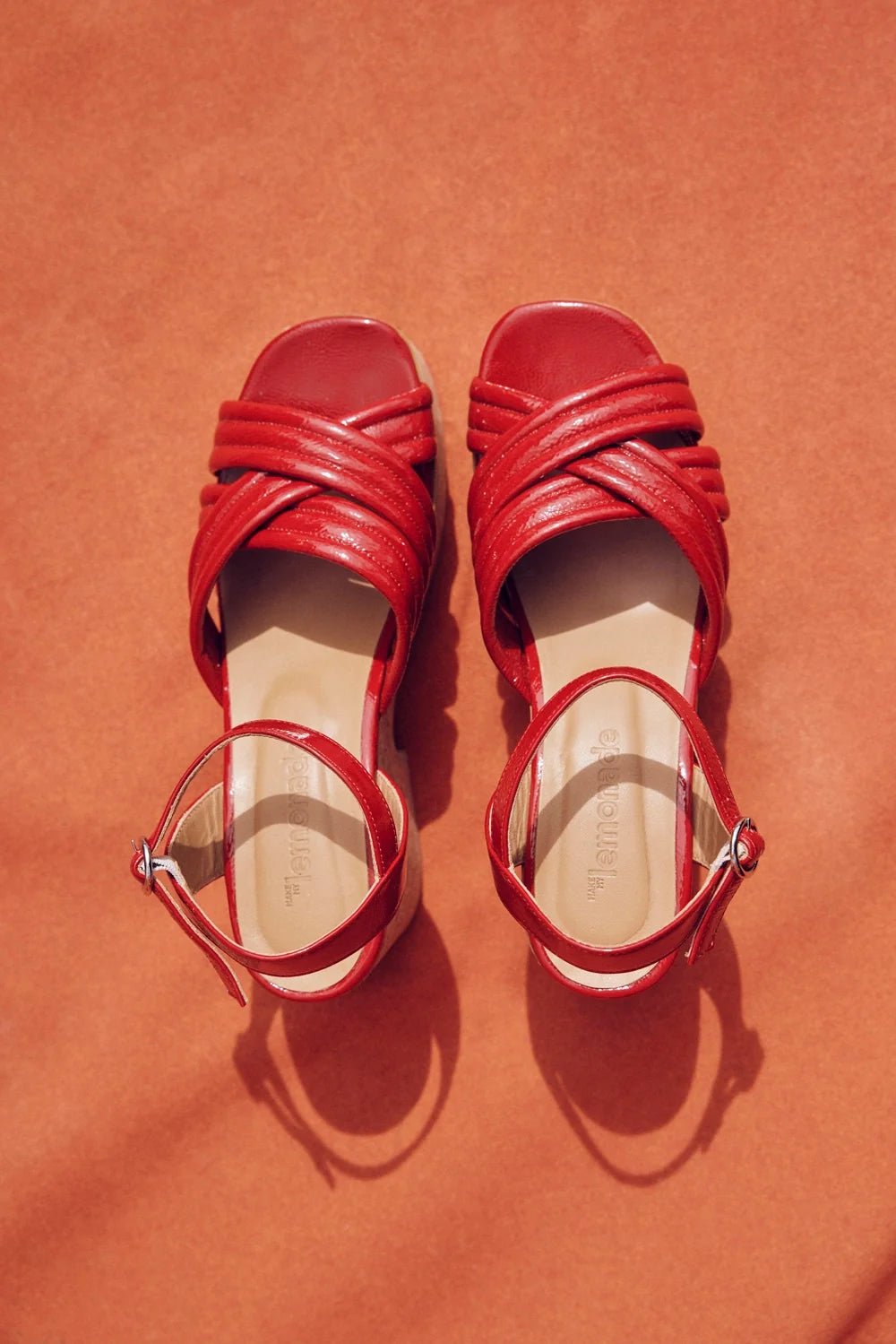 SANDALES PALOMA VINYLE ROUGE
