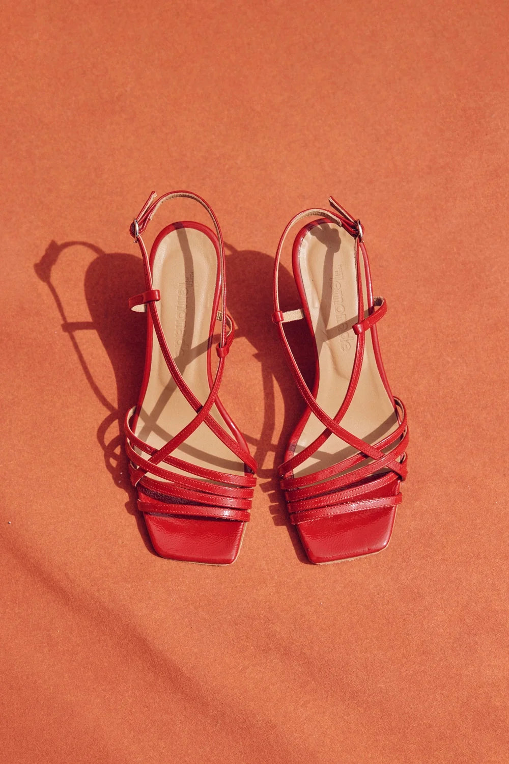 SANDALES PATTIE VINYLE ROUGE