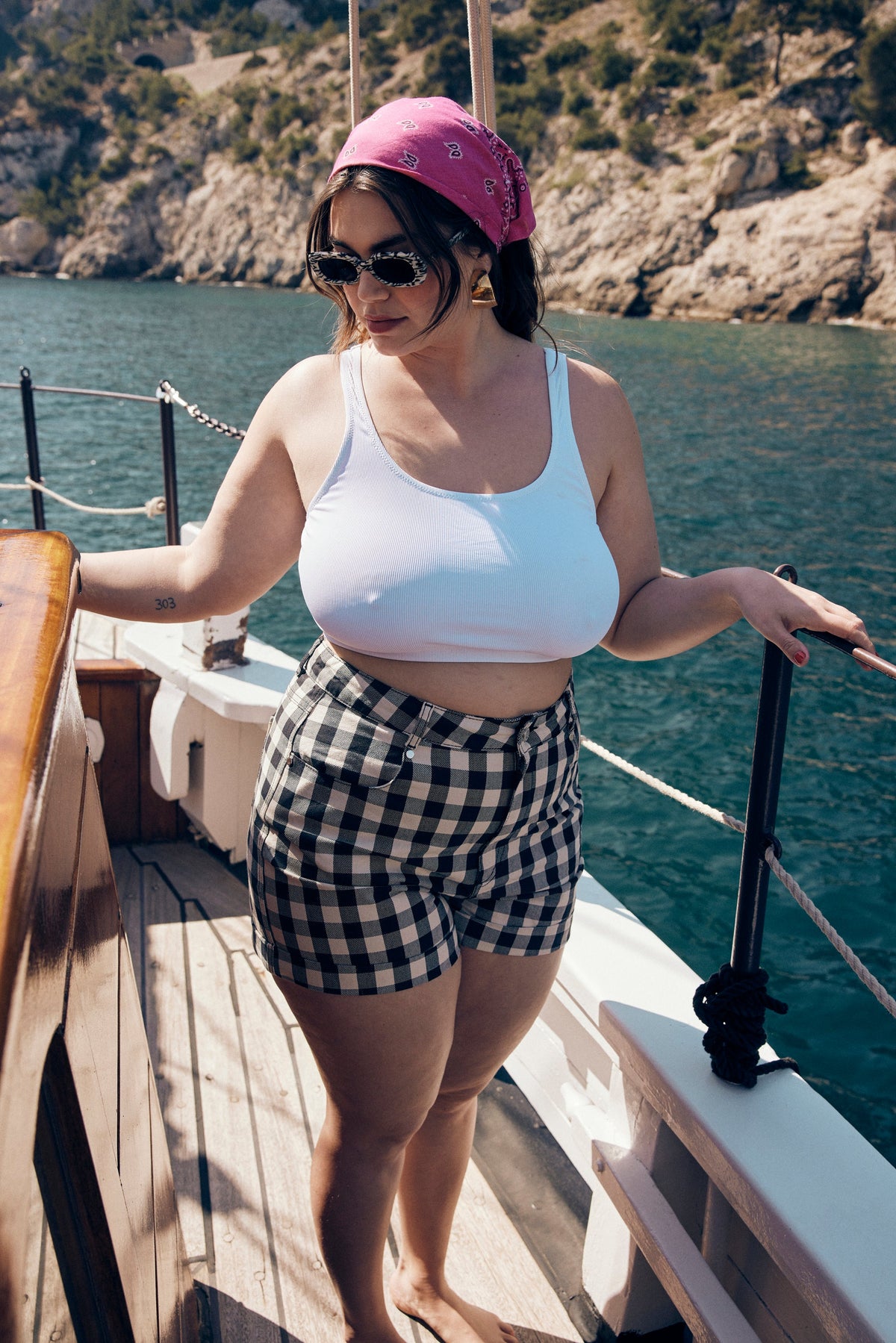 SHORT CARLOTTA VICHY NOIR