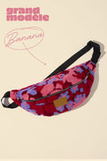 SAC BANANA MOUMOUTE FLEURS 70'S PURPLE