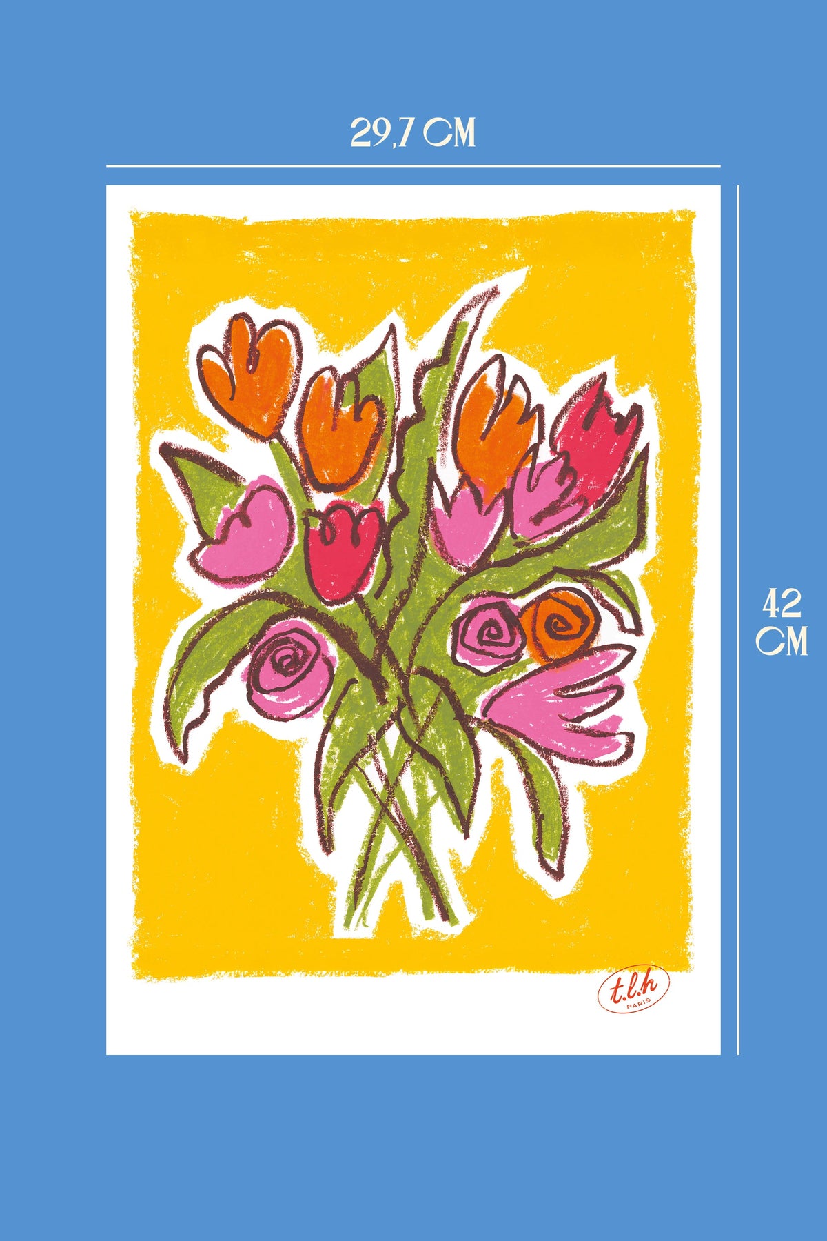 AFFICHE A3 BOUQUET YELLOW