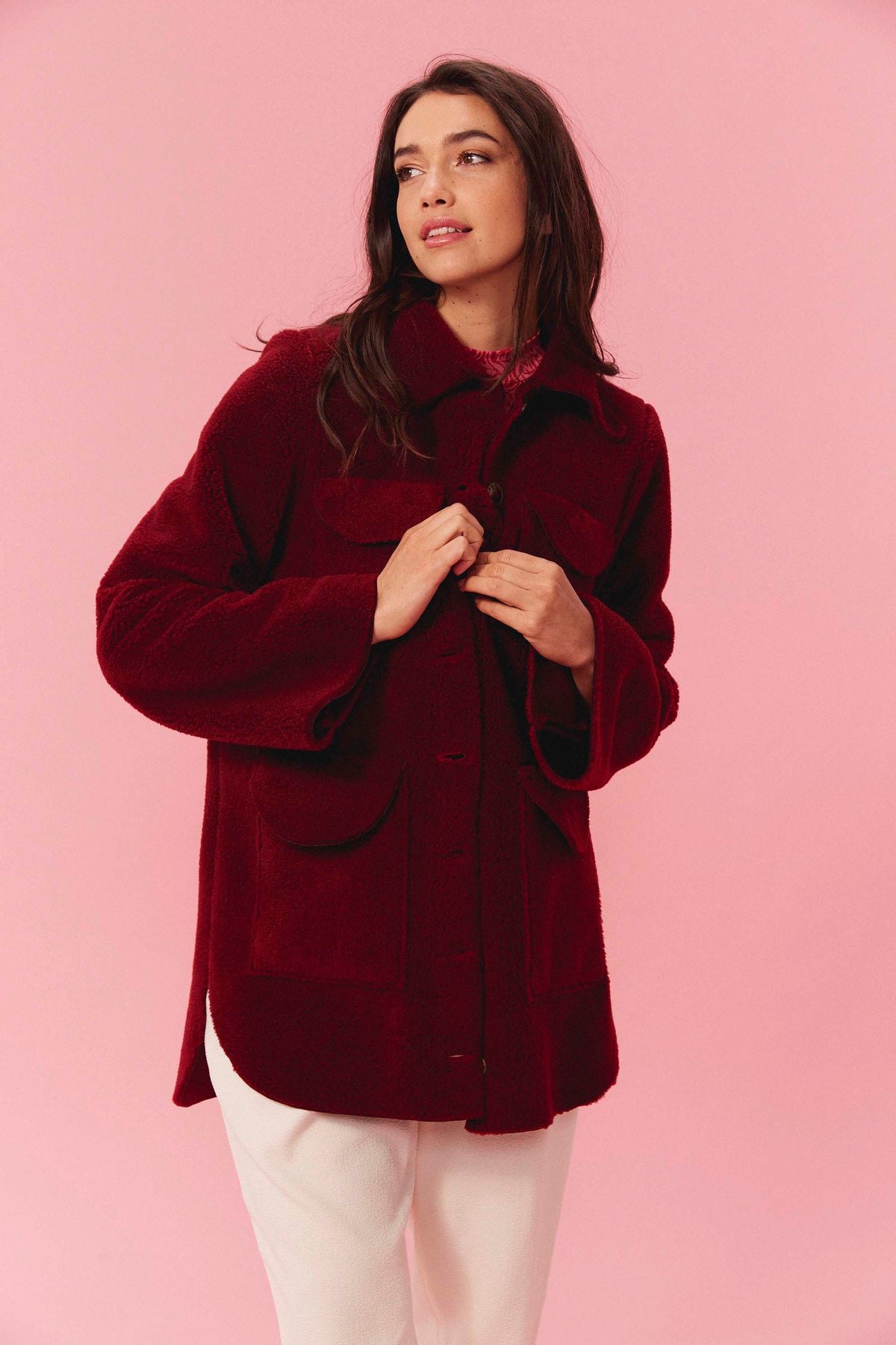 VESTE GABIN MOUMOUTE BORDEAUX
