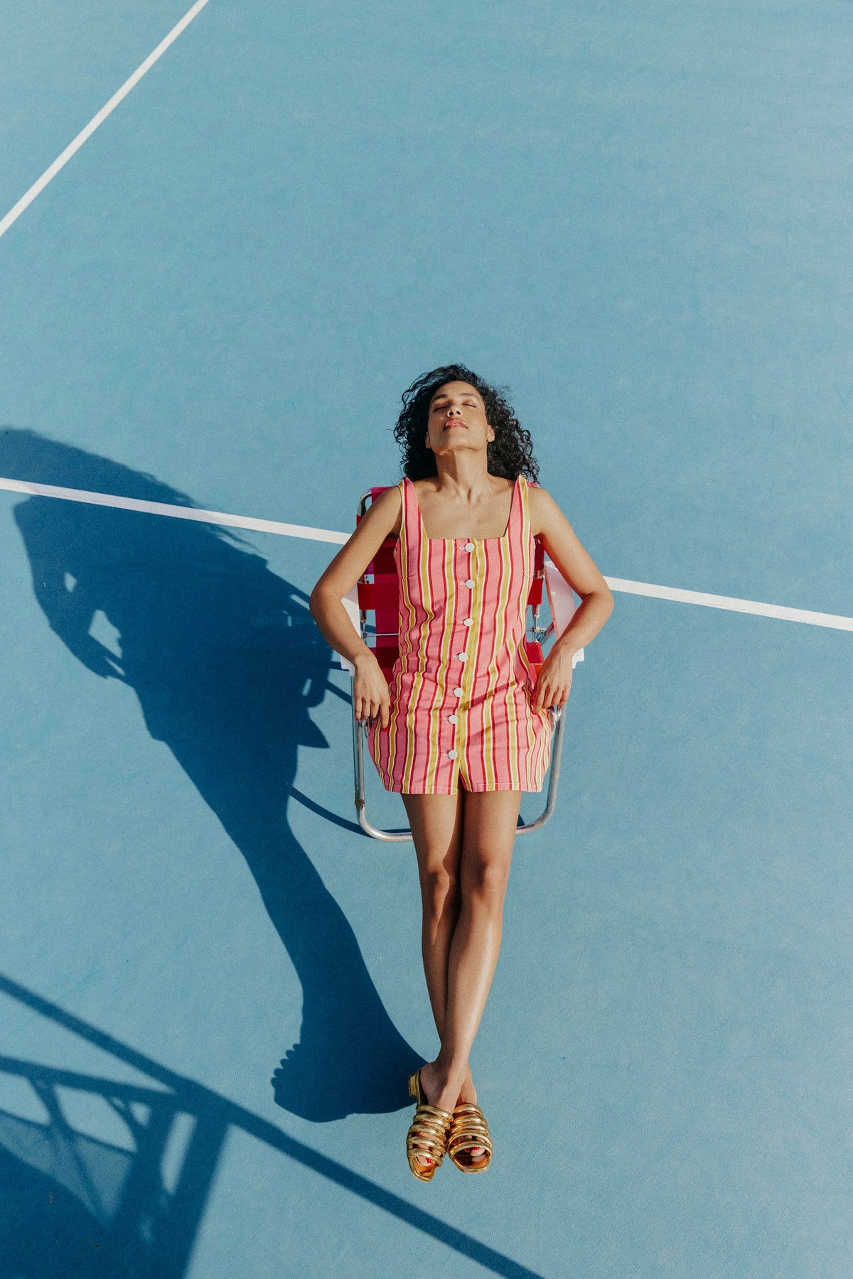 ROBE PAM RAYURES SORBET