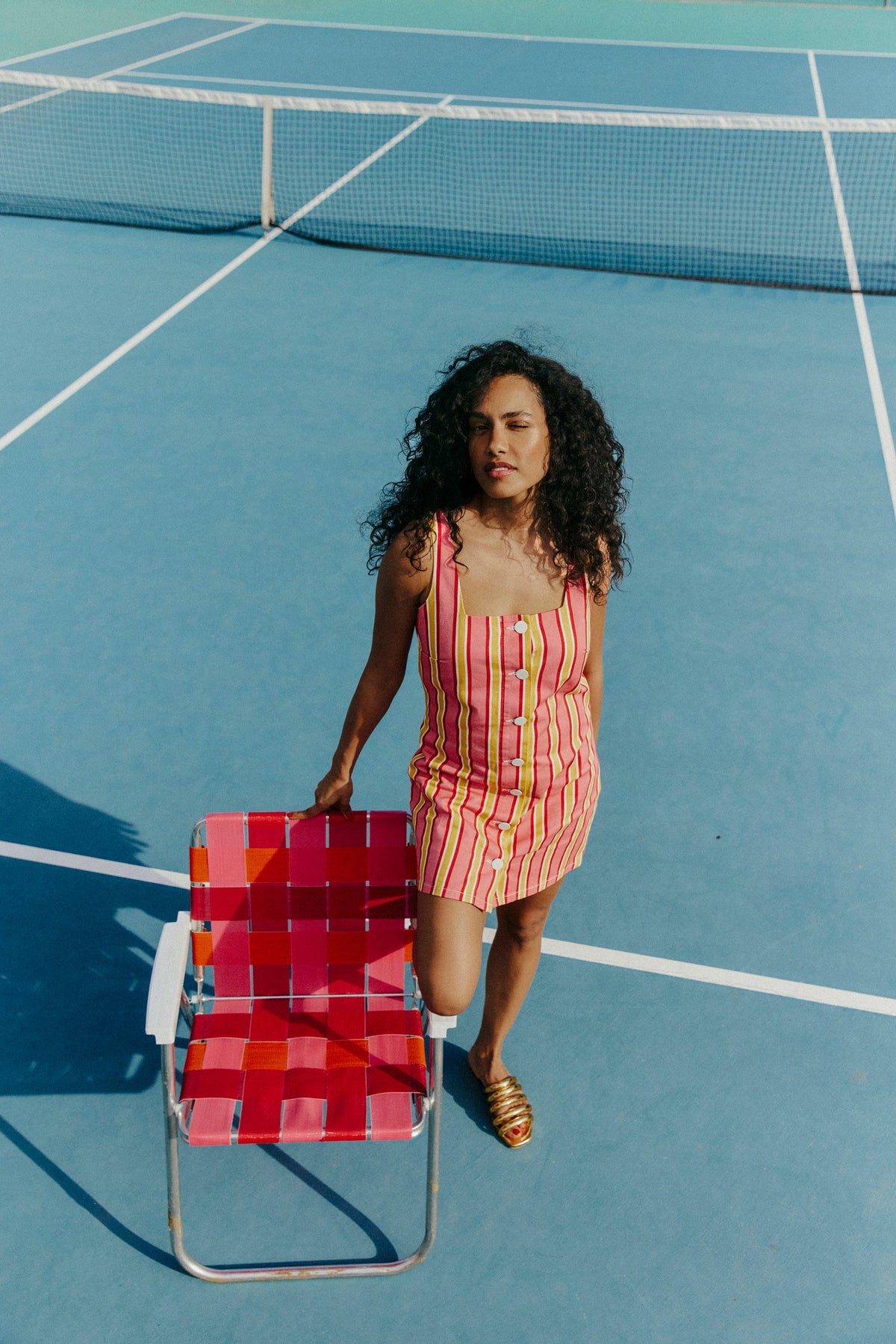 ROBE PAM RAYURES SORBET
