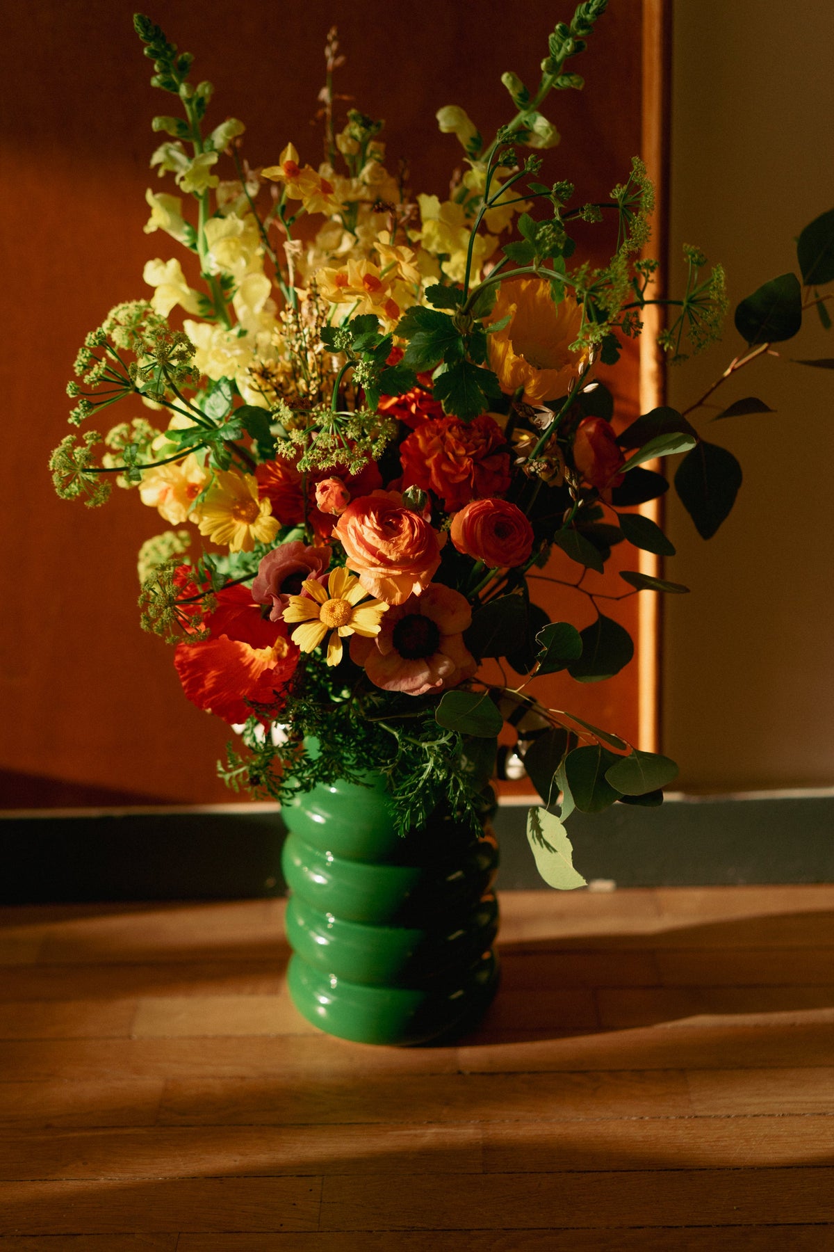 VASE ALLISTAIR GREEN STRIPES