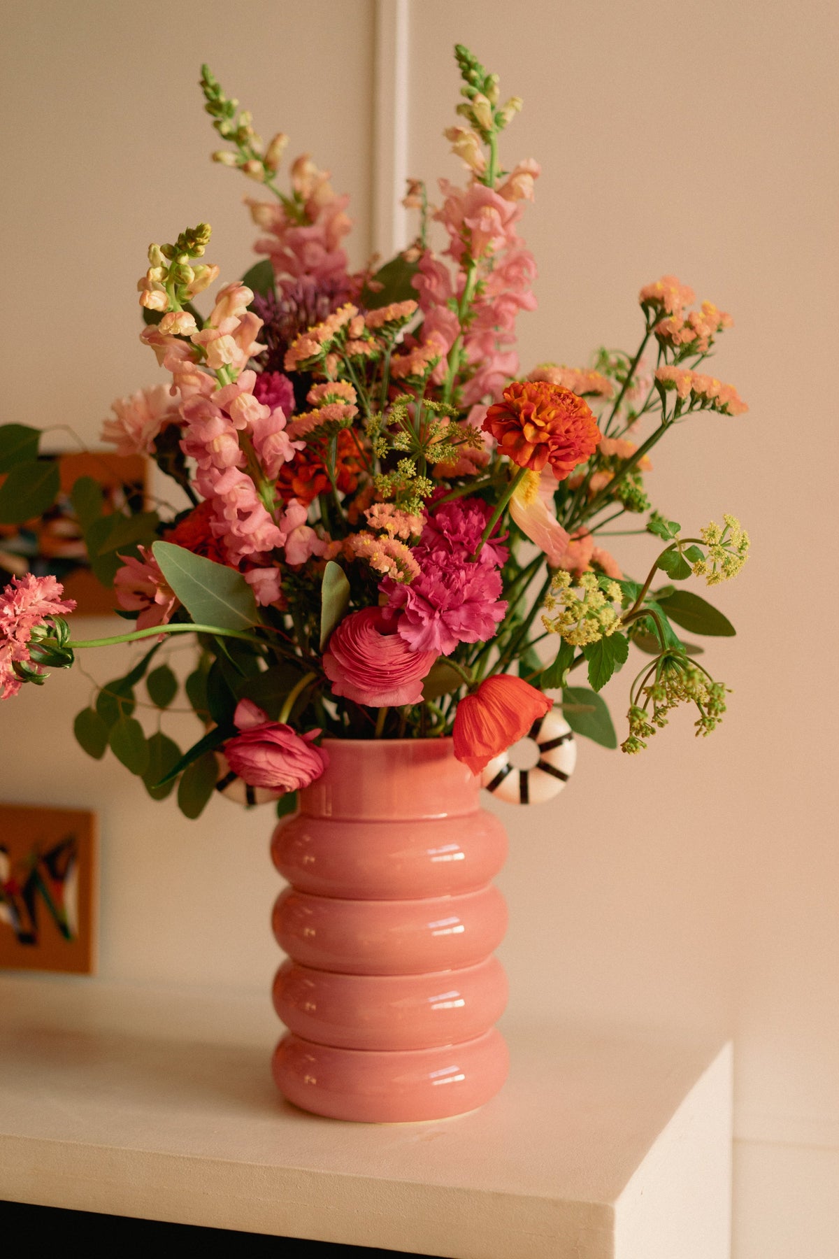 VASE ALLISTAIR PINK STRIPES