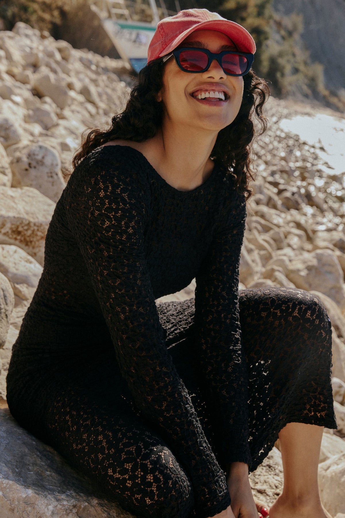 ROBE MADISON CROCHET NOIR