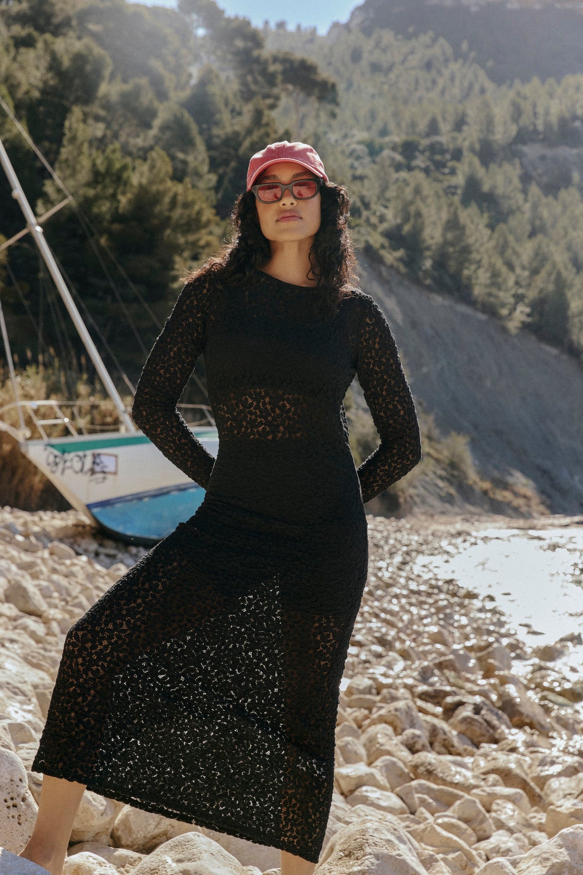 ROBE MADISON CROCHET NOIR