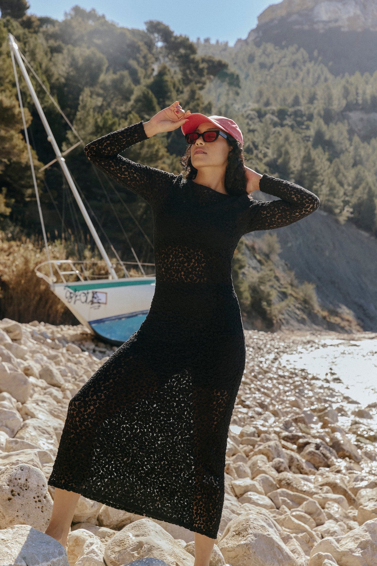 ROBE MADISON CROCHET NOIR
