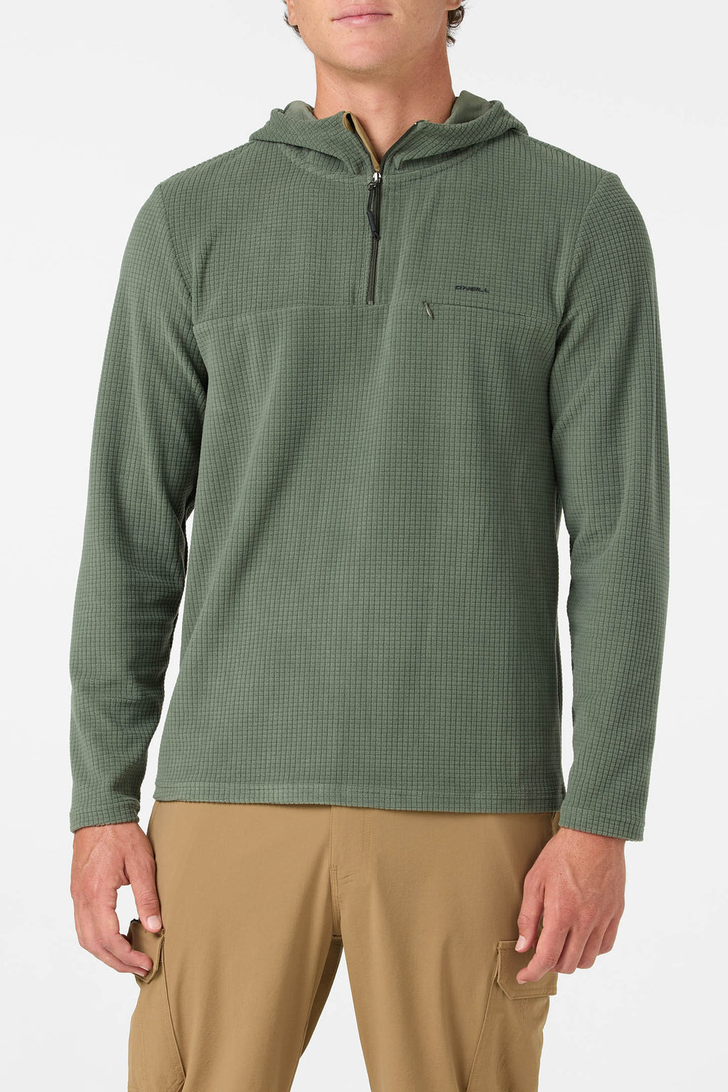 TRVLR Hooded Quarter Zip Long Sleeve Pullover