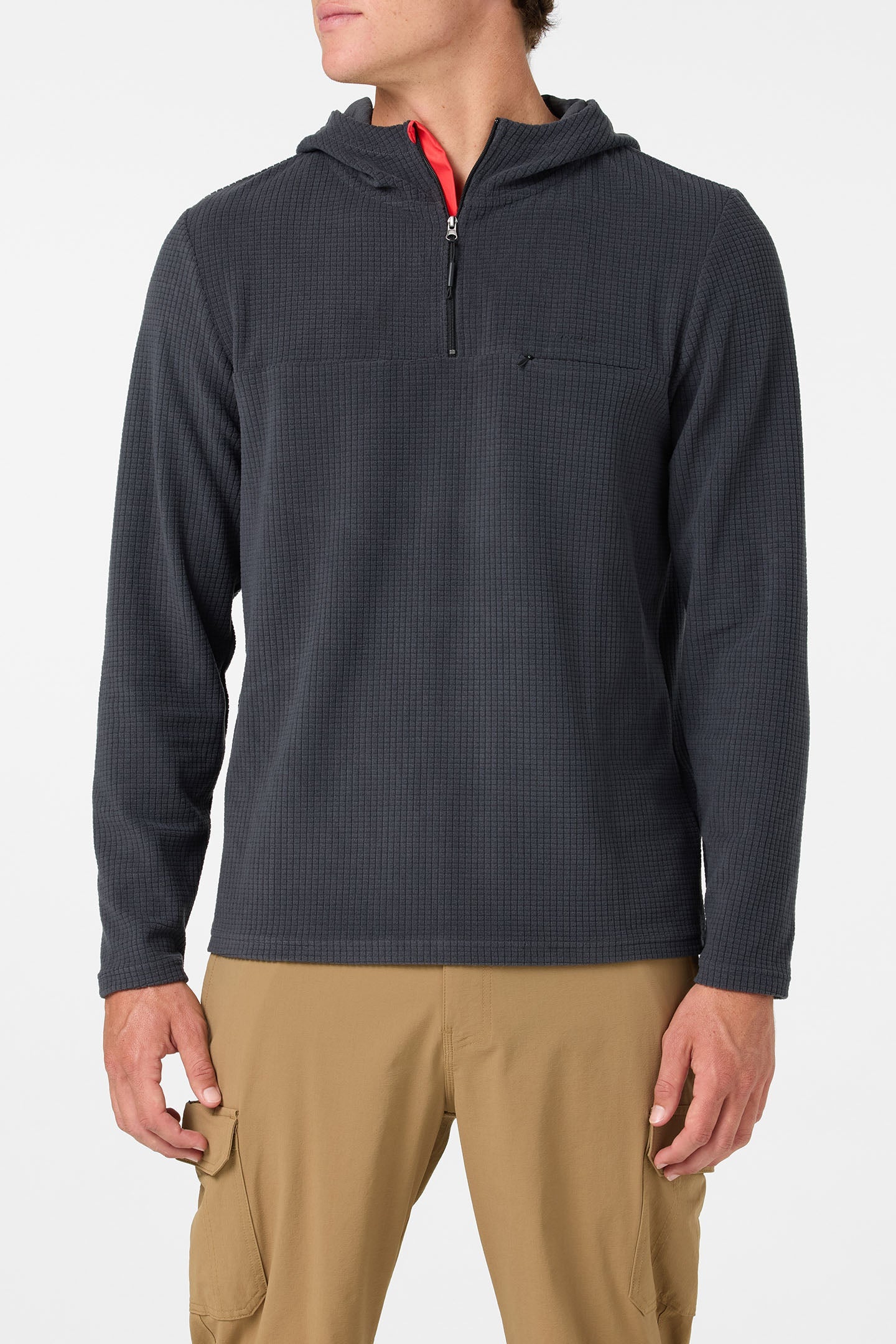 TRVLR Hooded Quarter Zip Long Sleeve Pullover