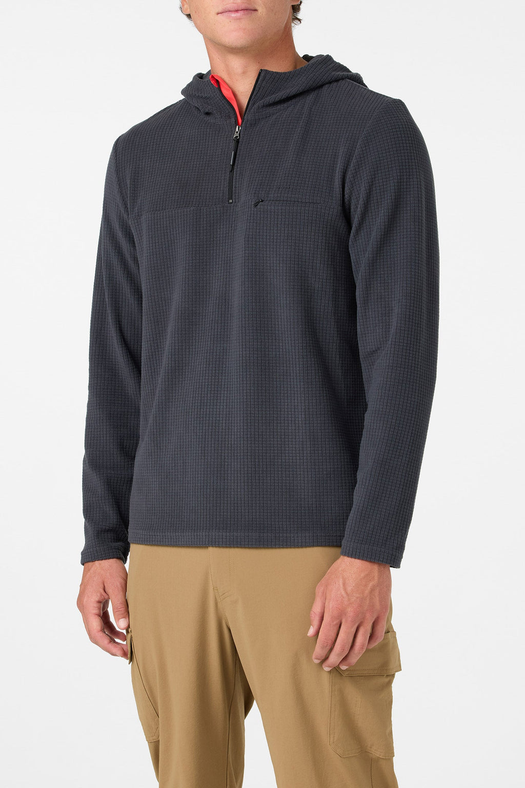 TRVLR Hooded Quarter Zip Long Sleeve Pullover