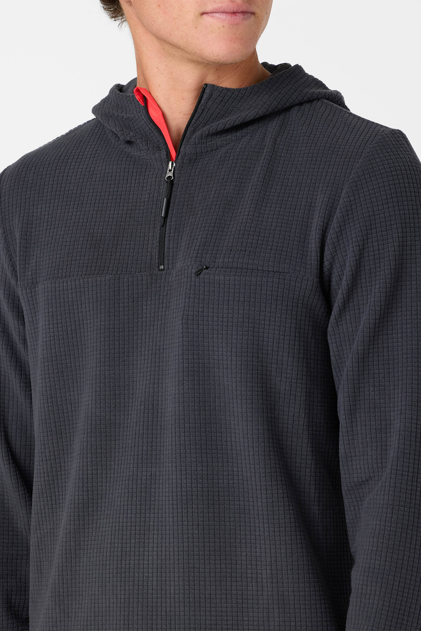 TRVLR Hooded Quarter Zip Long Sleeve Pullover