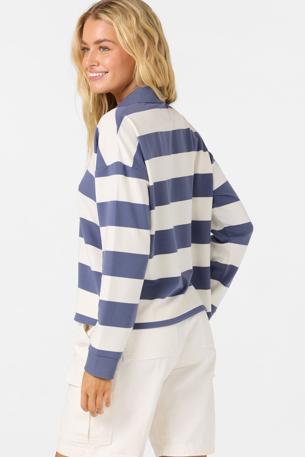 O'Riginals Kyra Long Sleeve Crop Polo Top
