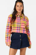 Pippa Flannel Crop Long Sleeve Shirt