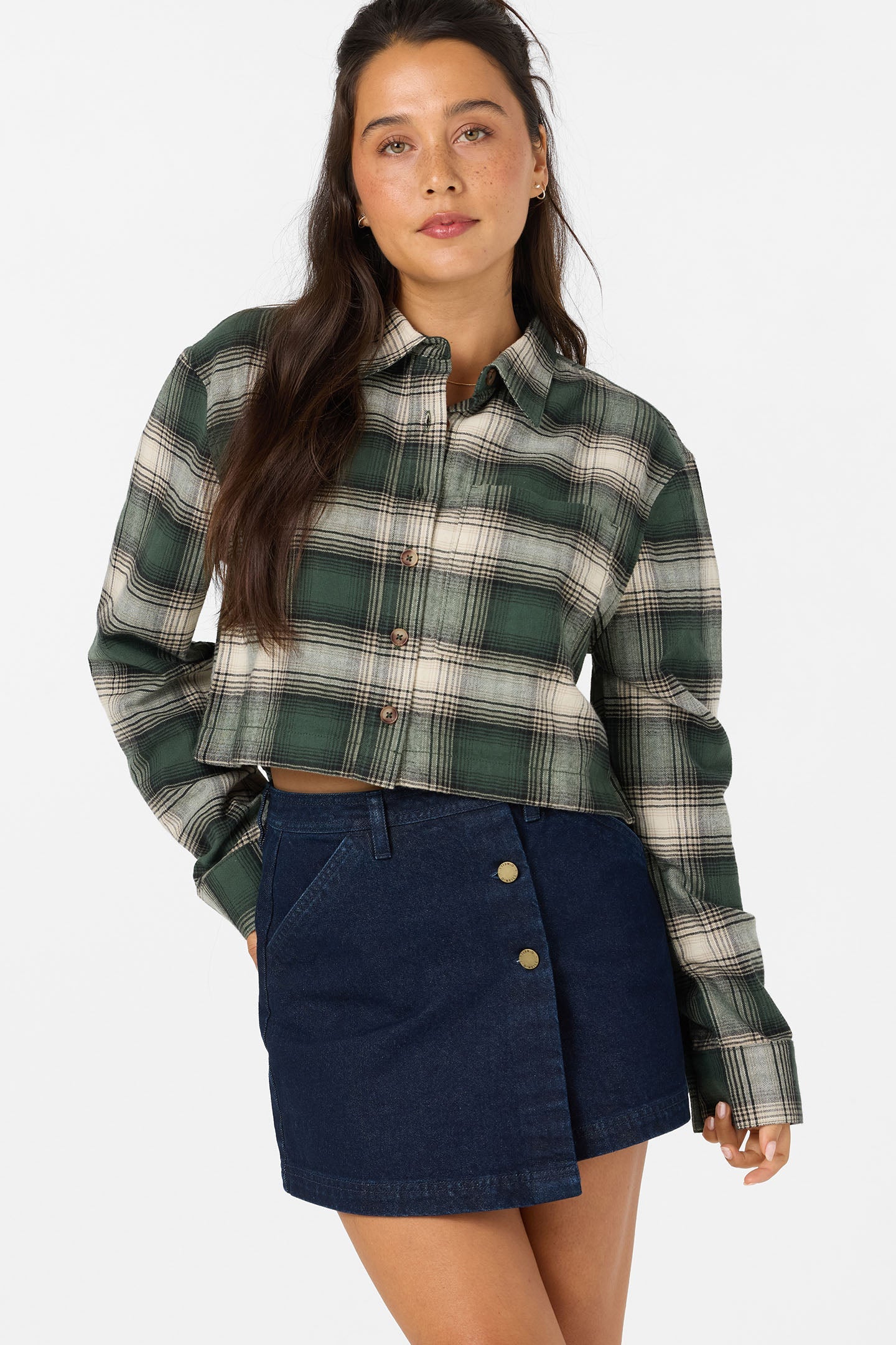 Pippa Sleeve Crop Flannel
