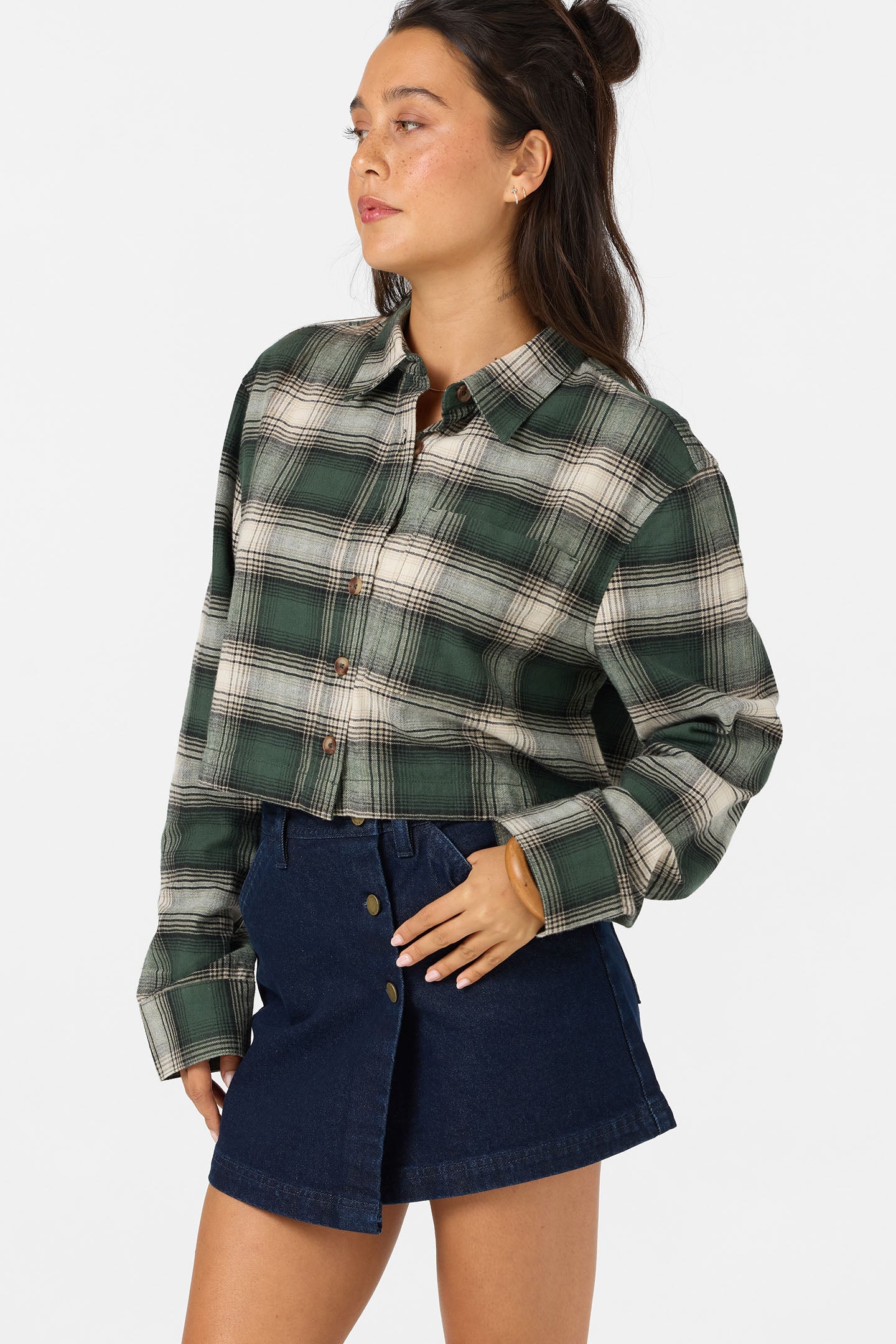 Pippa Sleeve Crop Flannel