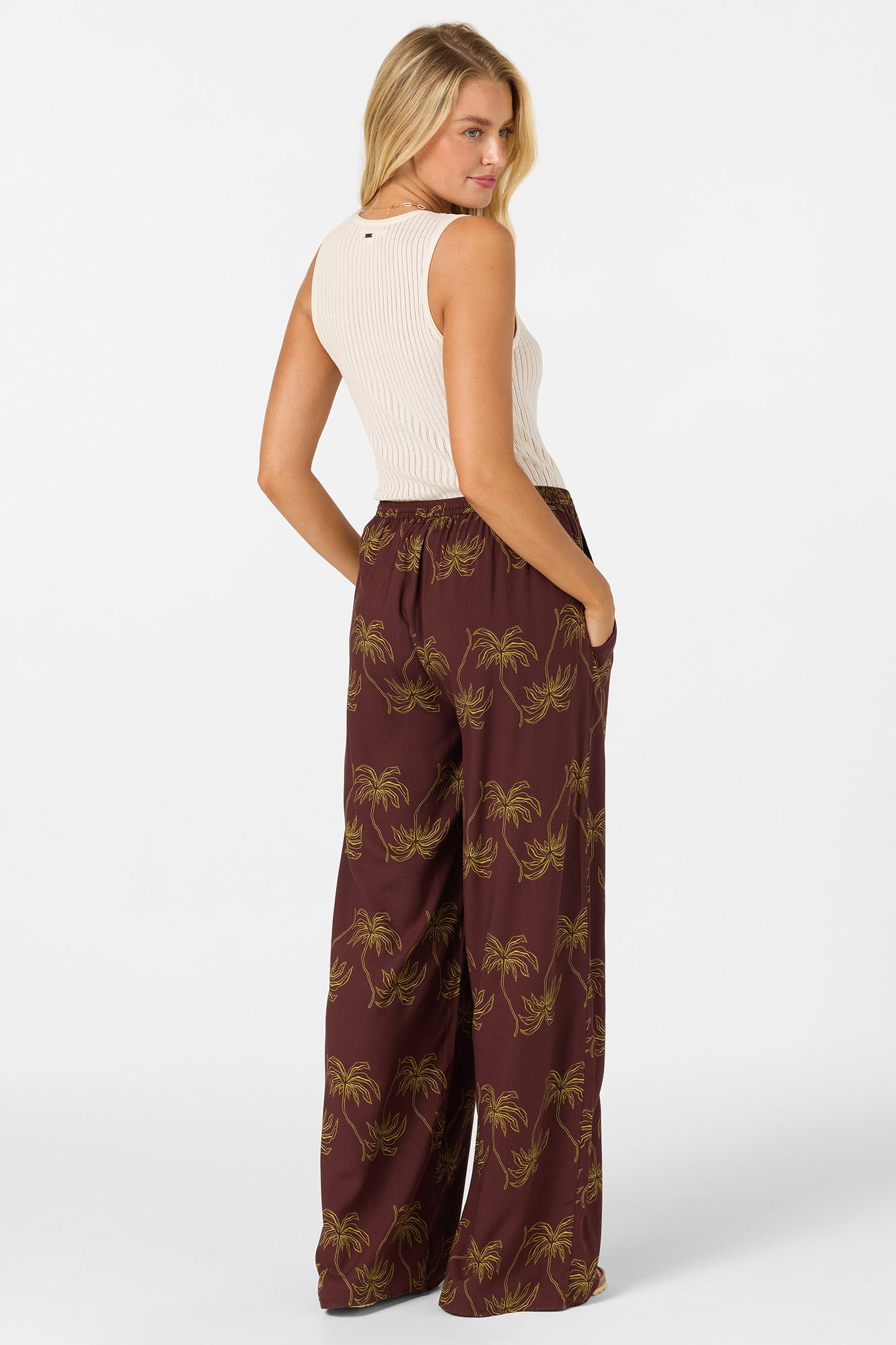 Rosalie Palm Stripe Pants