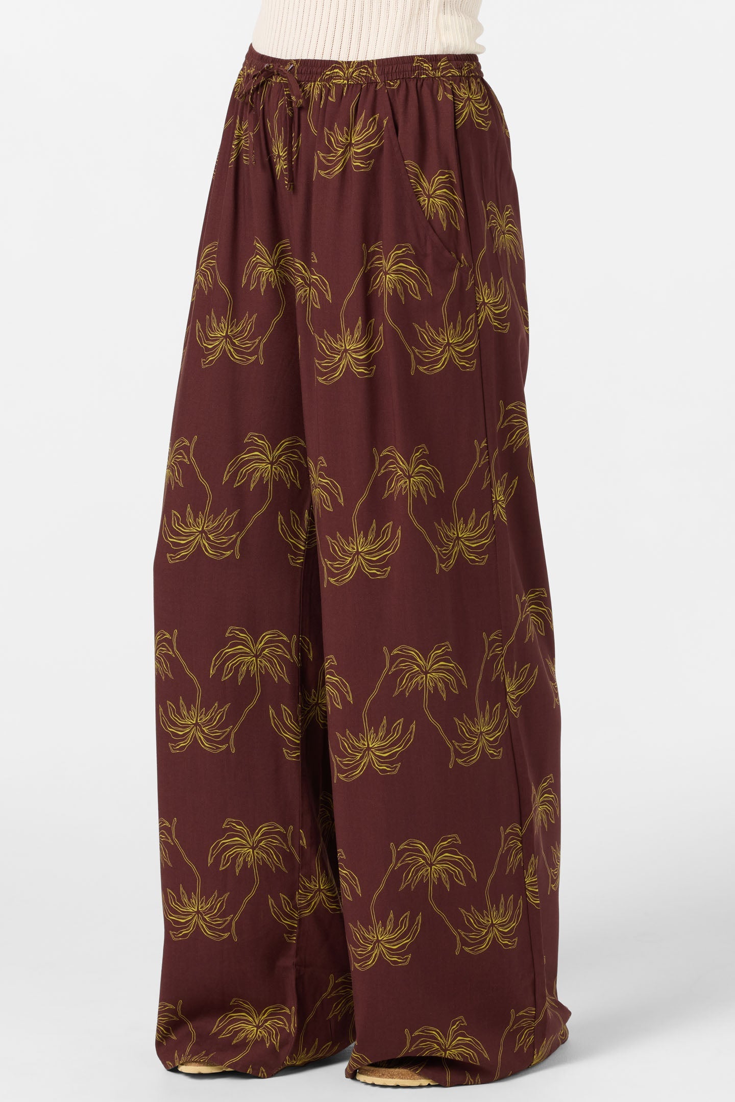 Rosalie Palm Stripe Pants