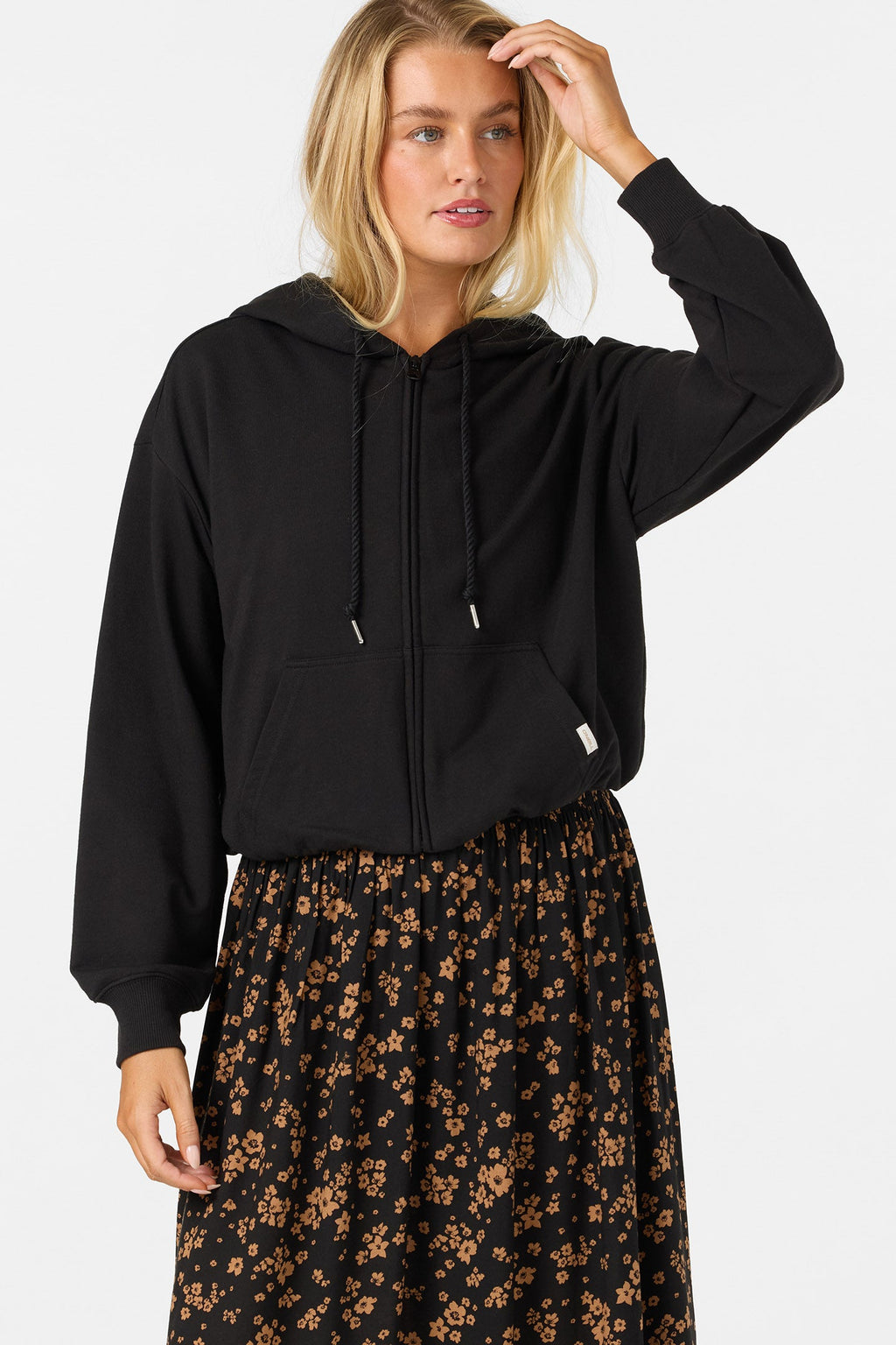 Mae Bubble Zip Fleece Hoodie