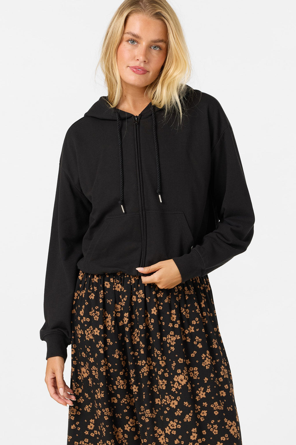 Mae Bubble Zip Fleece Hoodie