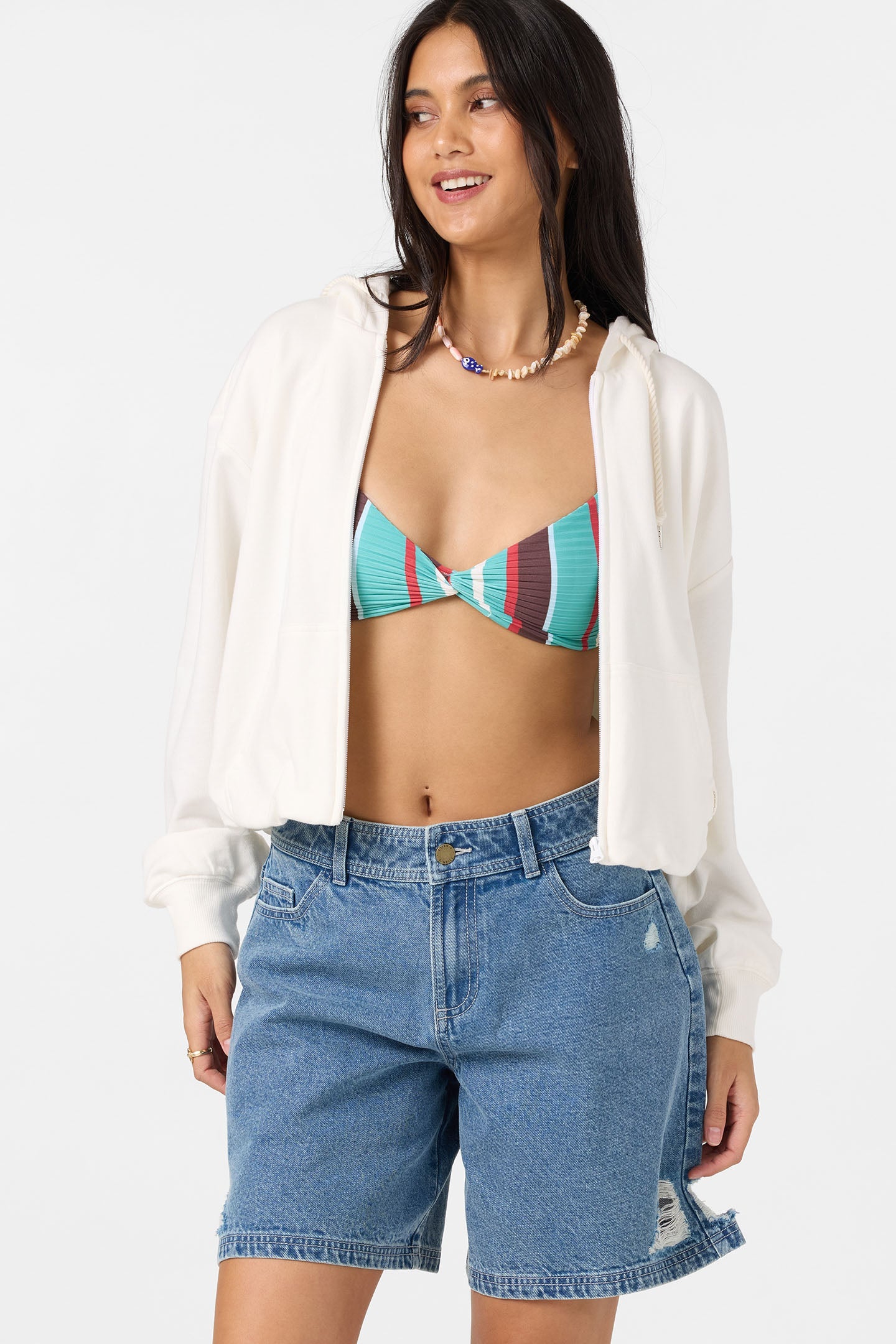 Mae Bubble Zip Fleece Hoodie