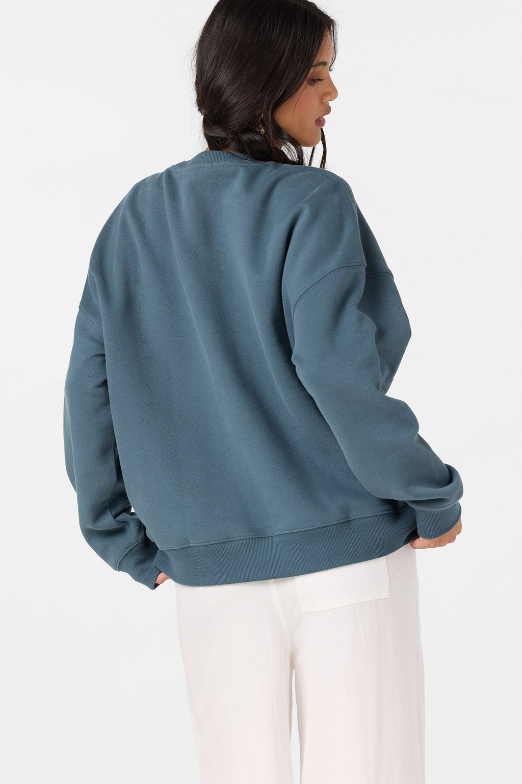 Hibiscus Hawaii Oversized Crew Neck Fleece