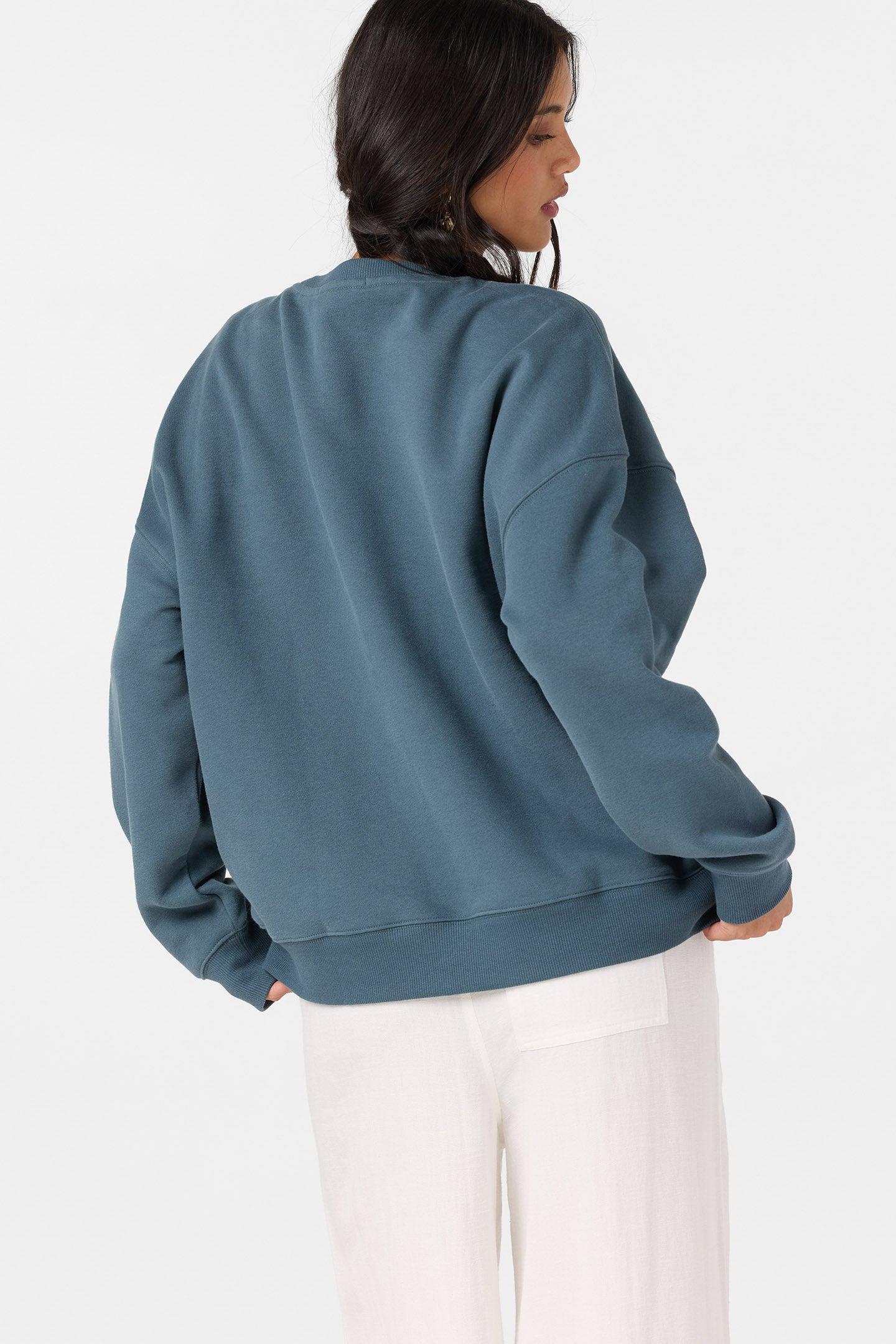 Hibiscus Hawaii Oversized Crew Neck Fleece