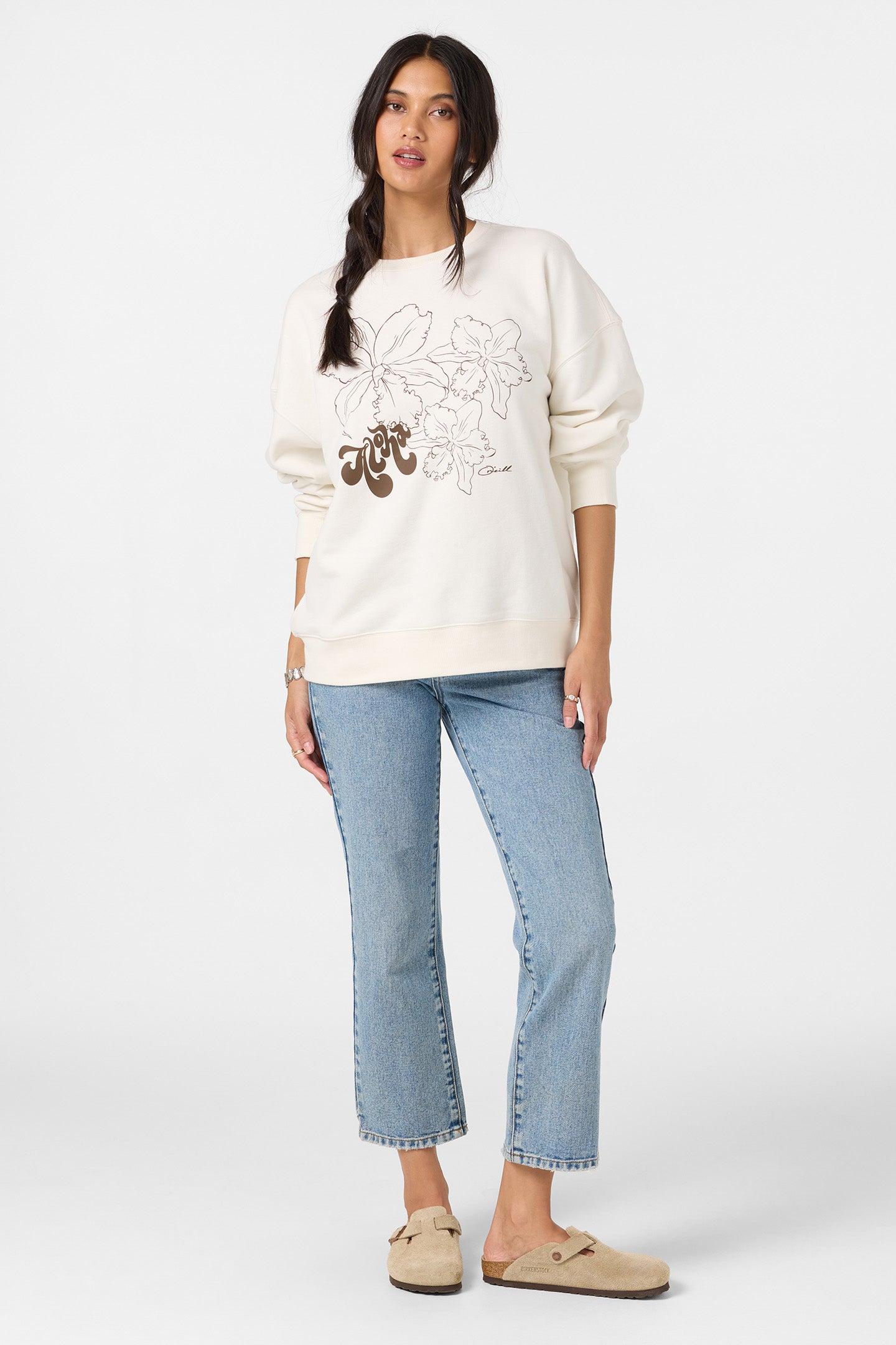 Ariah Hawaii Oversized Crew Neck Fleece