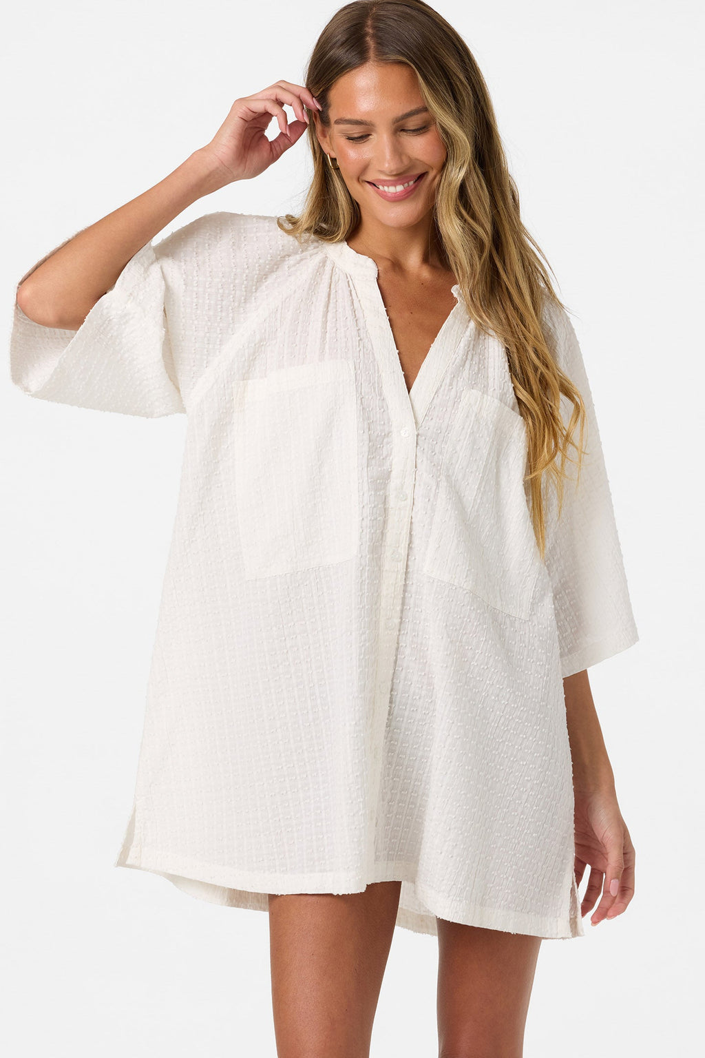 Shay Cover-Up Shirt Dress