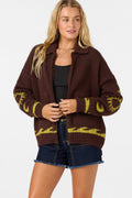 Corrine Zip Up Long Sleeve Sweater