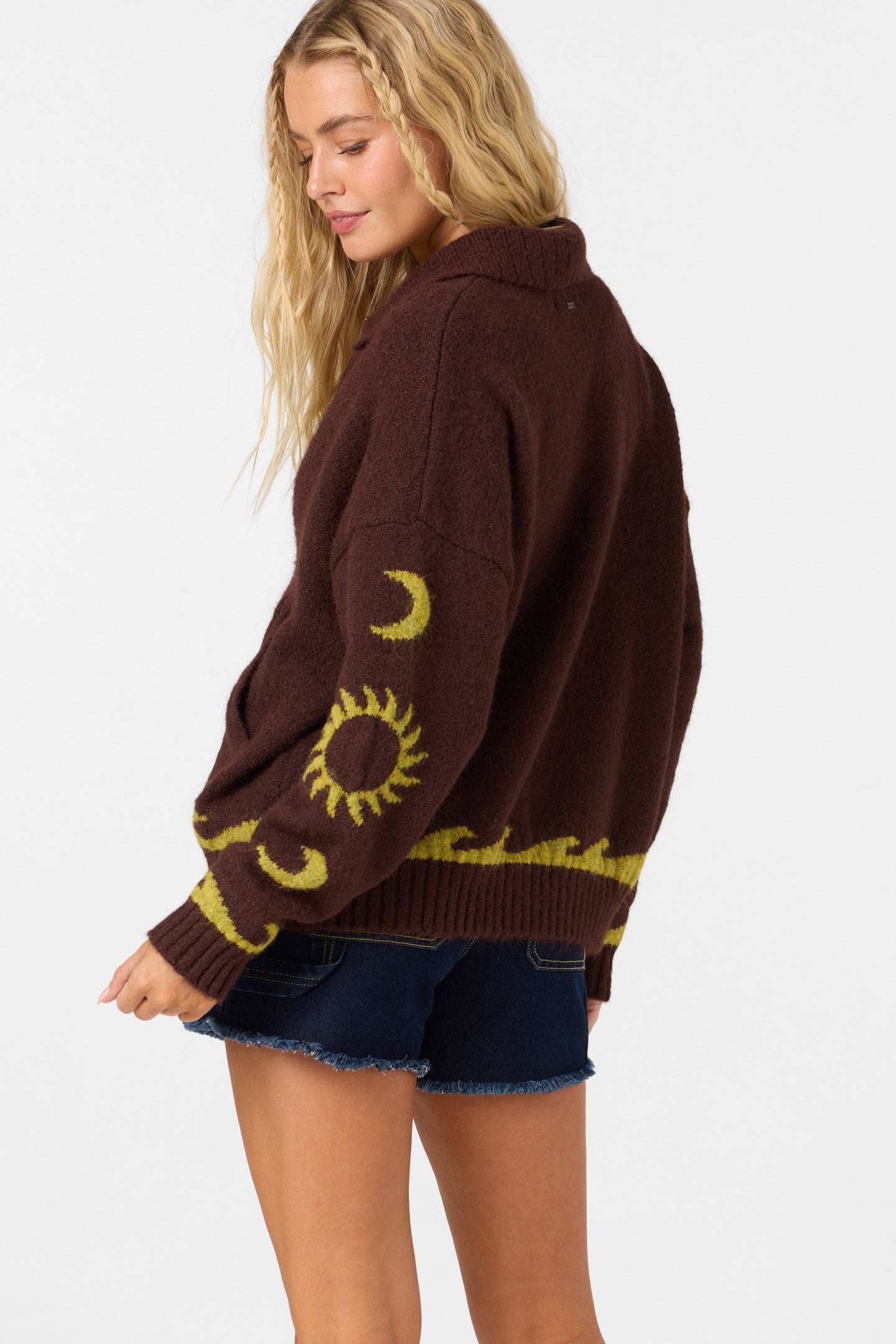 Corrine Zip Up Long Sleeve Sweater