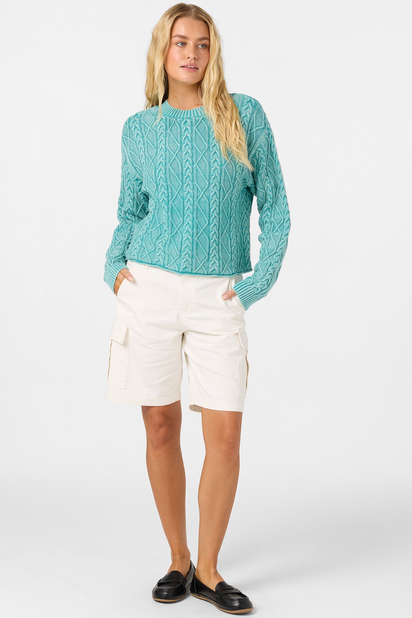 O'Riginals Misha Cable Knit Long Sleeve Sweater