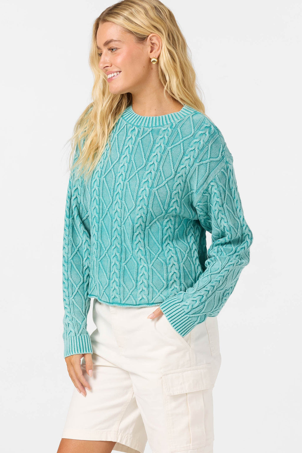 O'Riginals Misha Cable Knit Long Sleeve Sweater