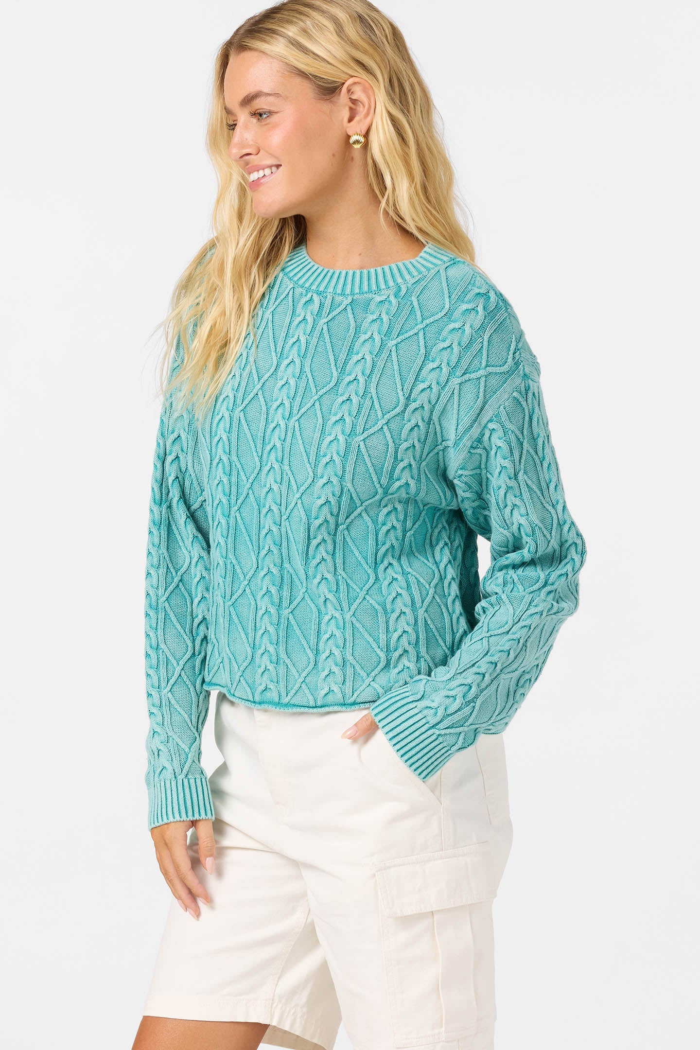 O'Riginals Misha Cable Knit Long Sleeve Sweater