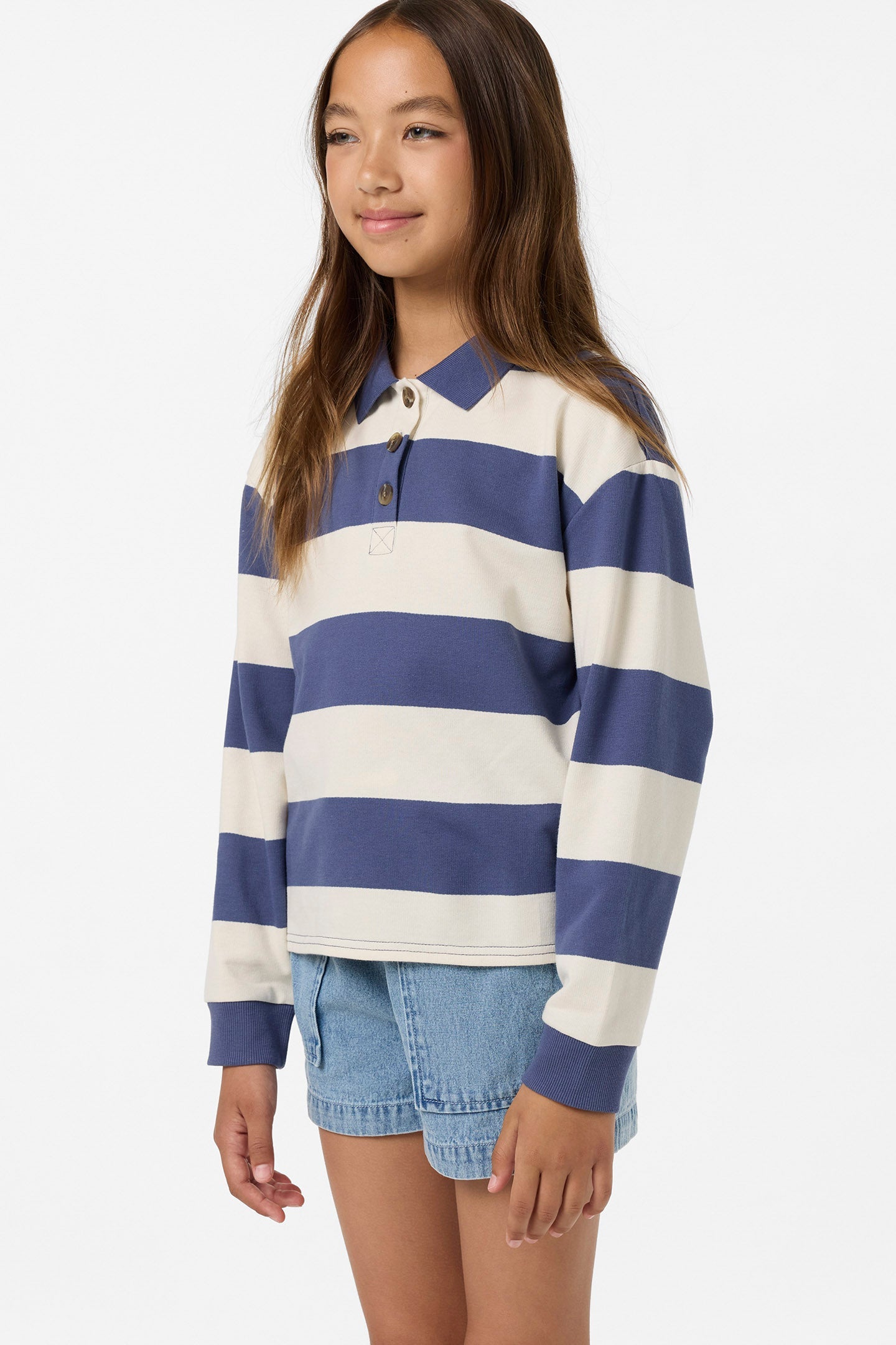 Girl's Kyra Long Sleeve Polo Top