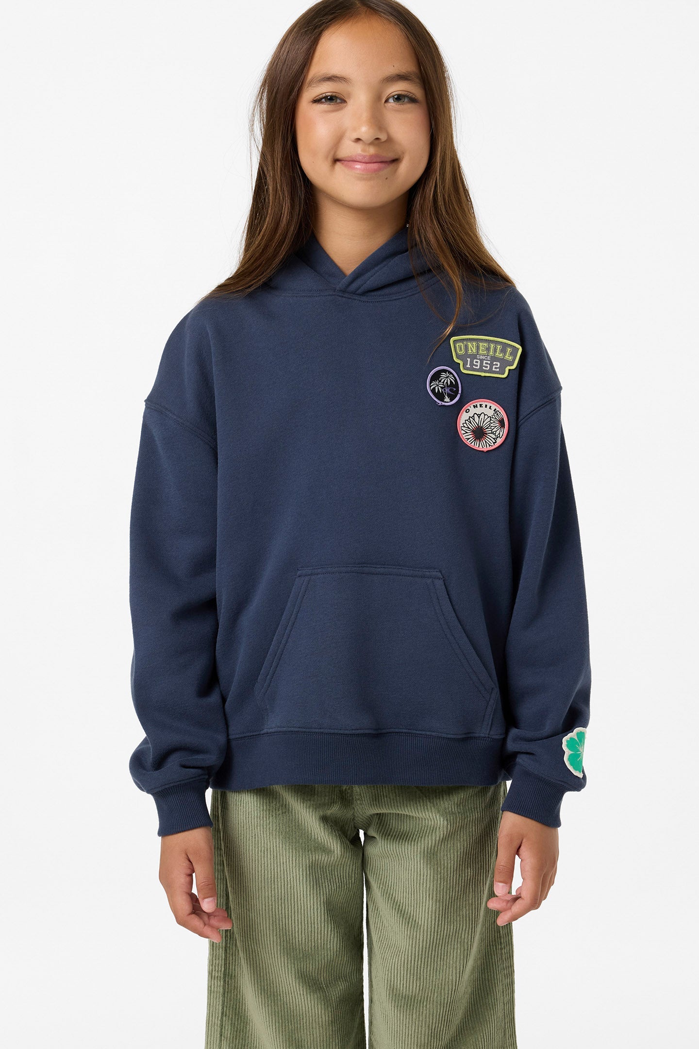 Girl's Patches Oversized Hoodie
