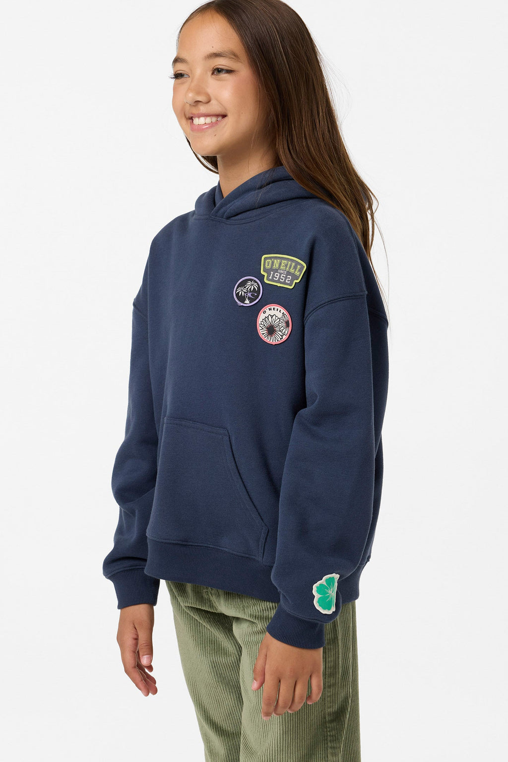 Girl's Patches Oversized Hoodie