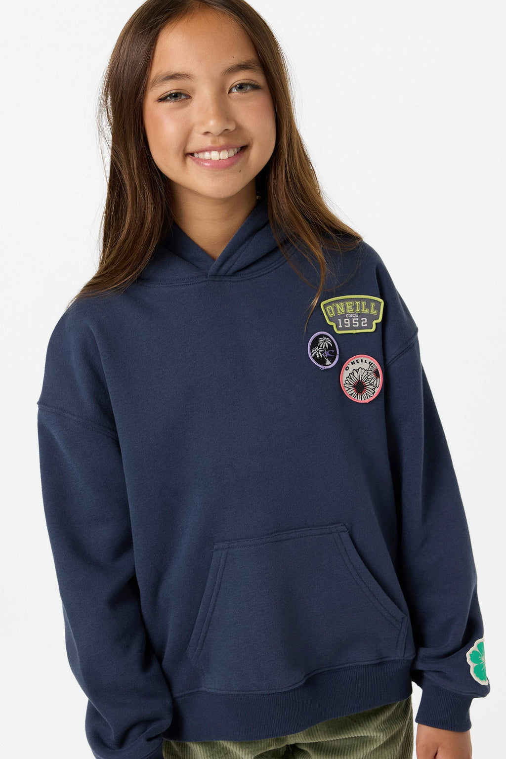 Girl's Patches Oversized Hoodie