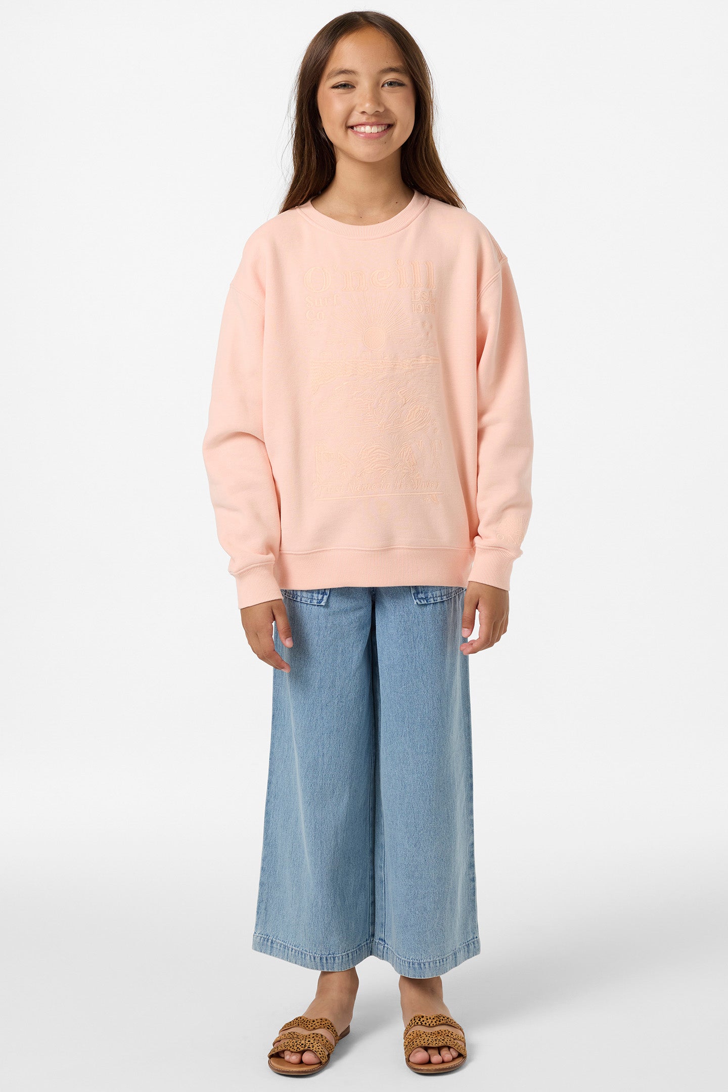 Girl's Chore Break Oversized Crew Neck Fleece