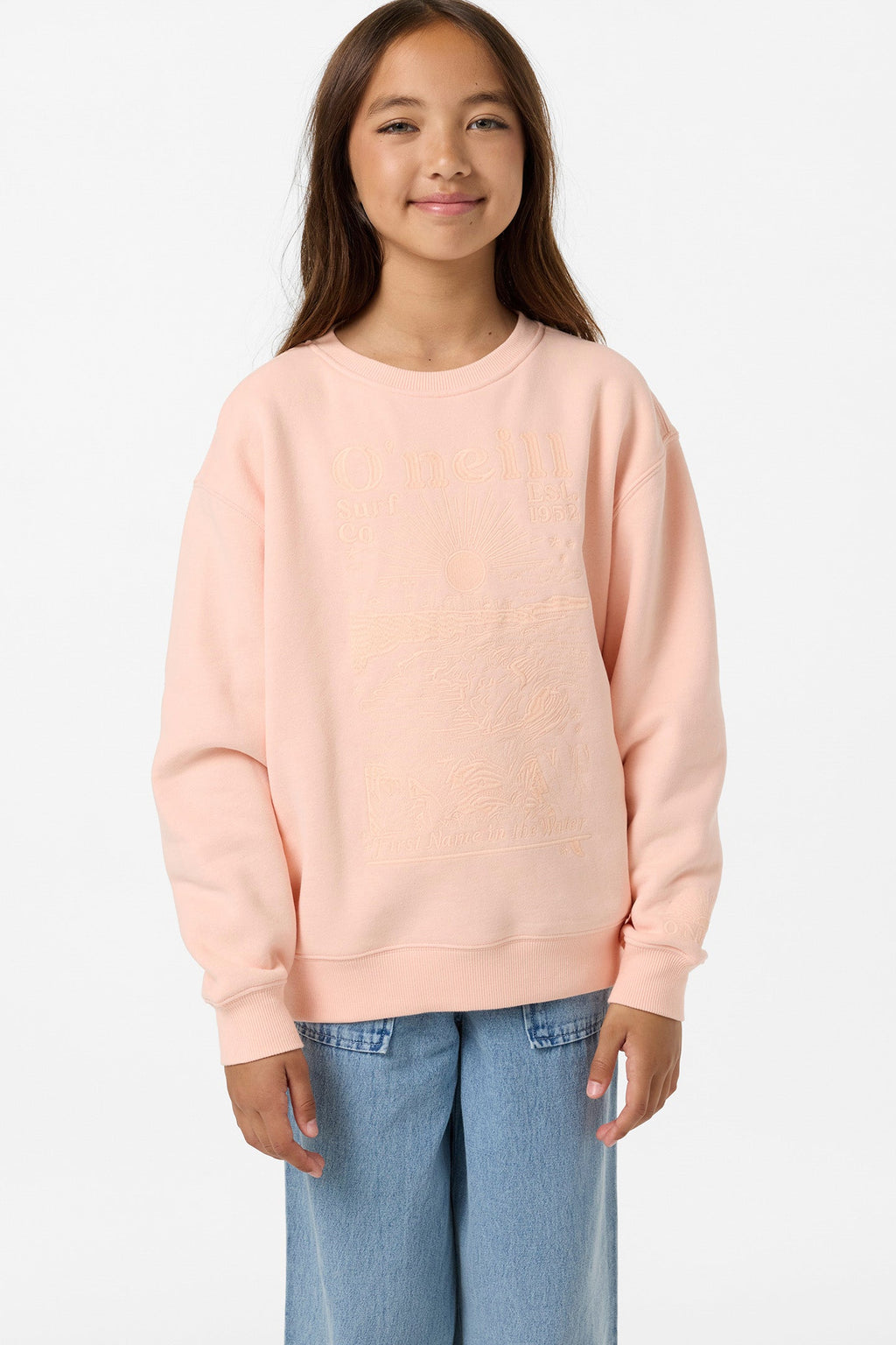 Girl's Chore Break Oversized Crew Neck Fleece