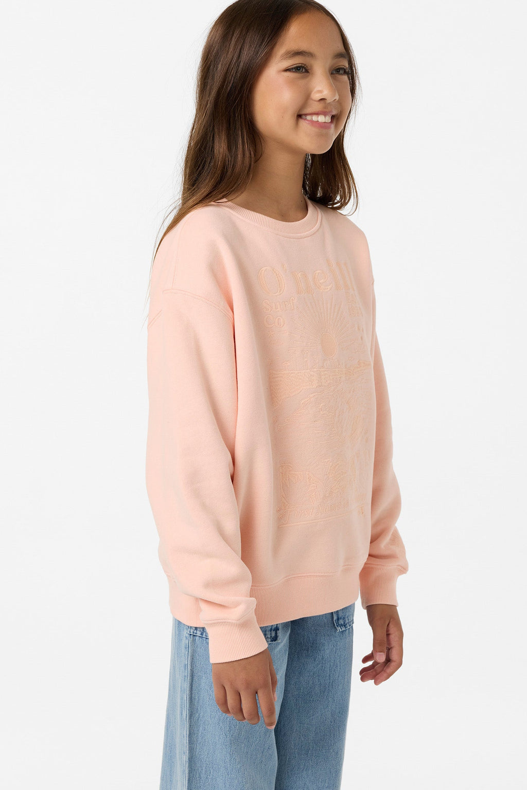 Girl's Chore Break Oversized Crew Neck Fleece