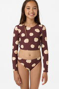 Girl's Camila Shell Long Sleeve Crop Top Set