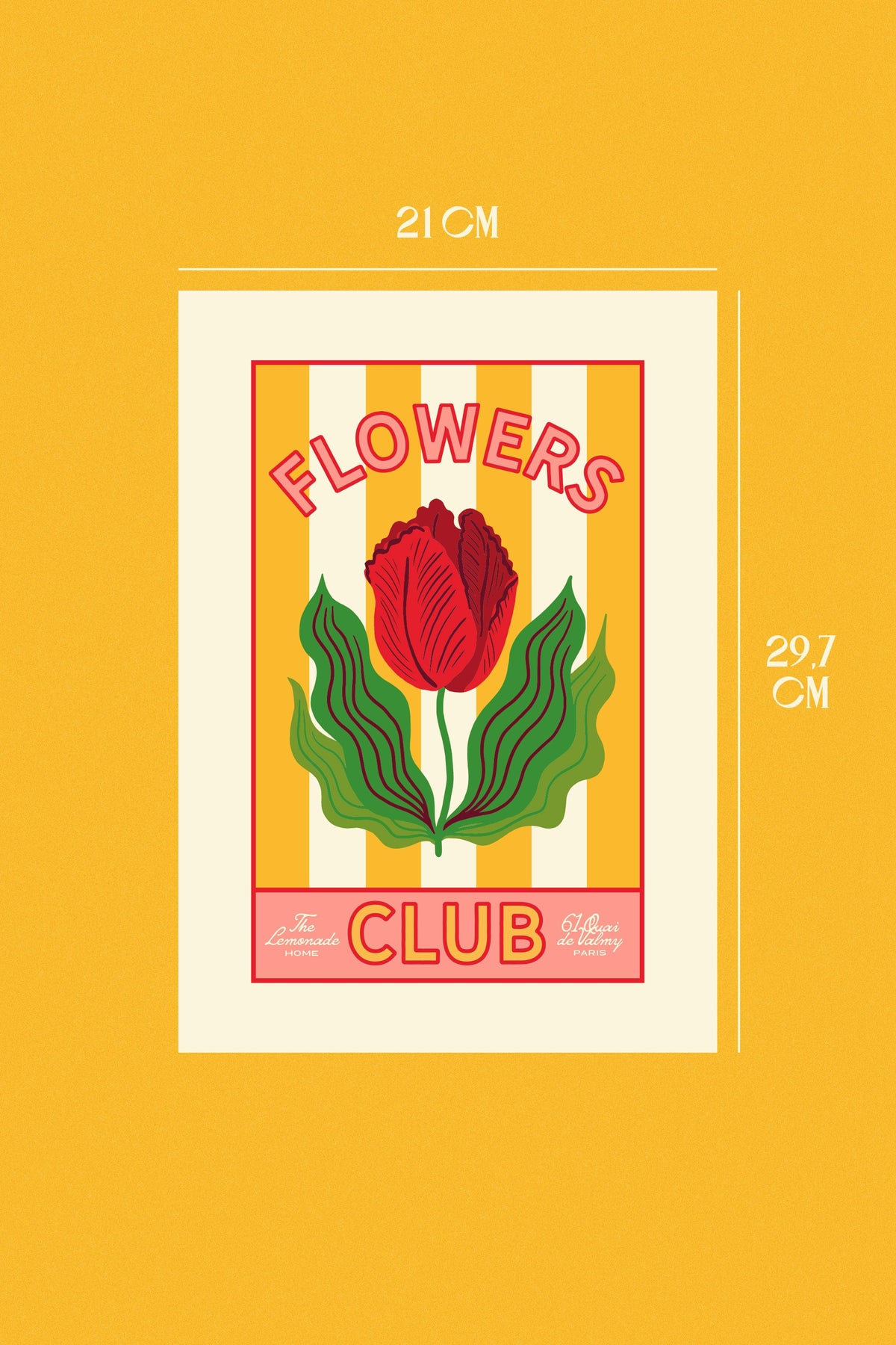 AFFICHE A4 FLOWERS CLUB