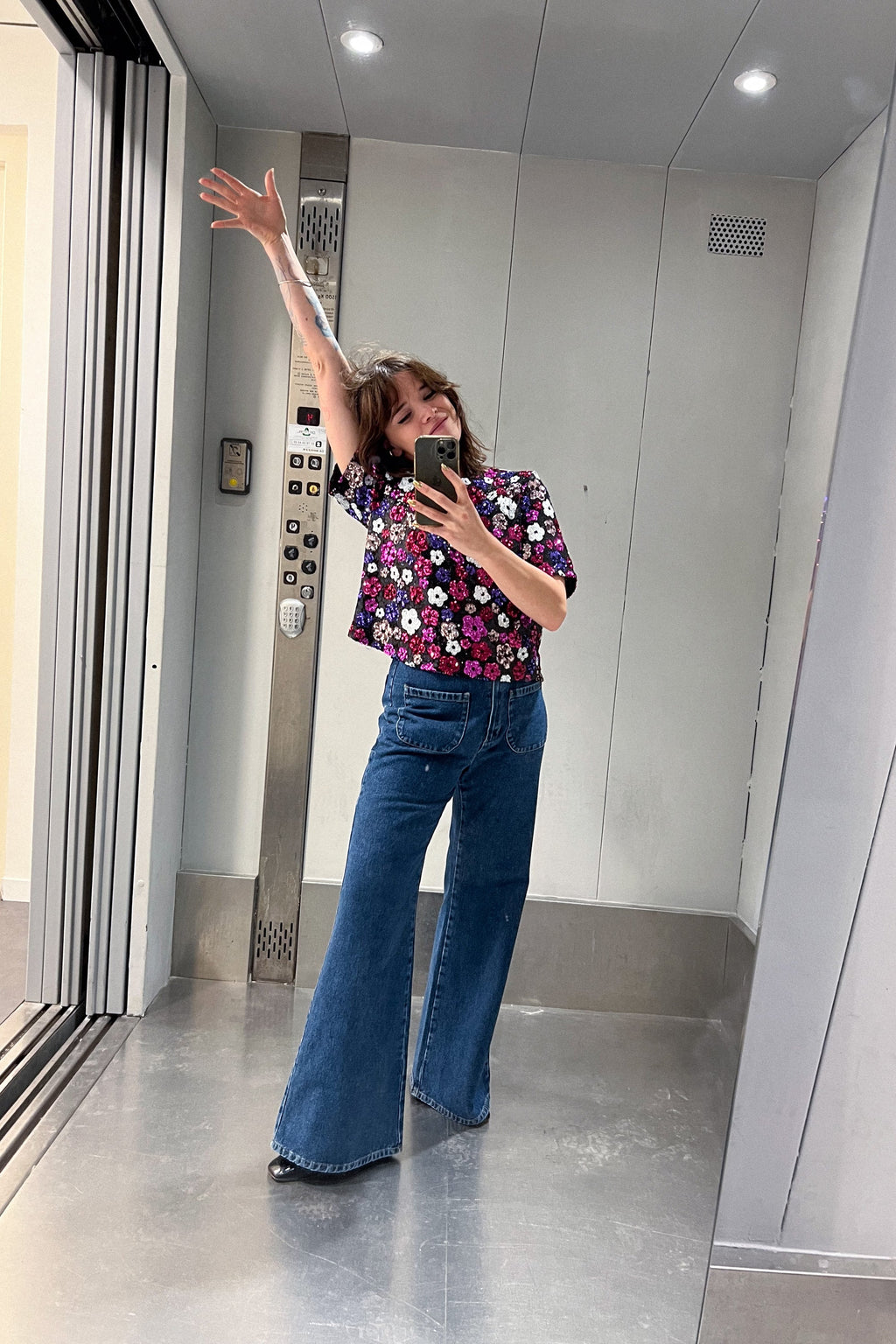 T-SHIRT SONIA SEQUINS DAISY