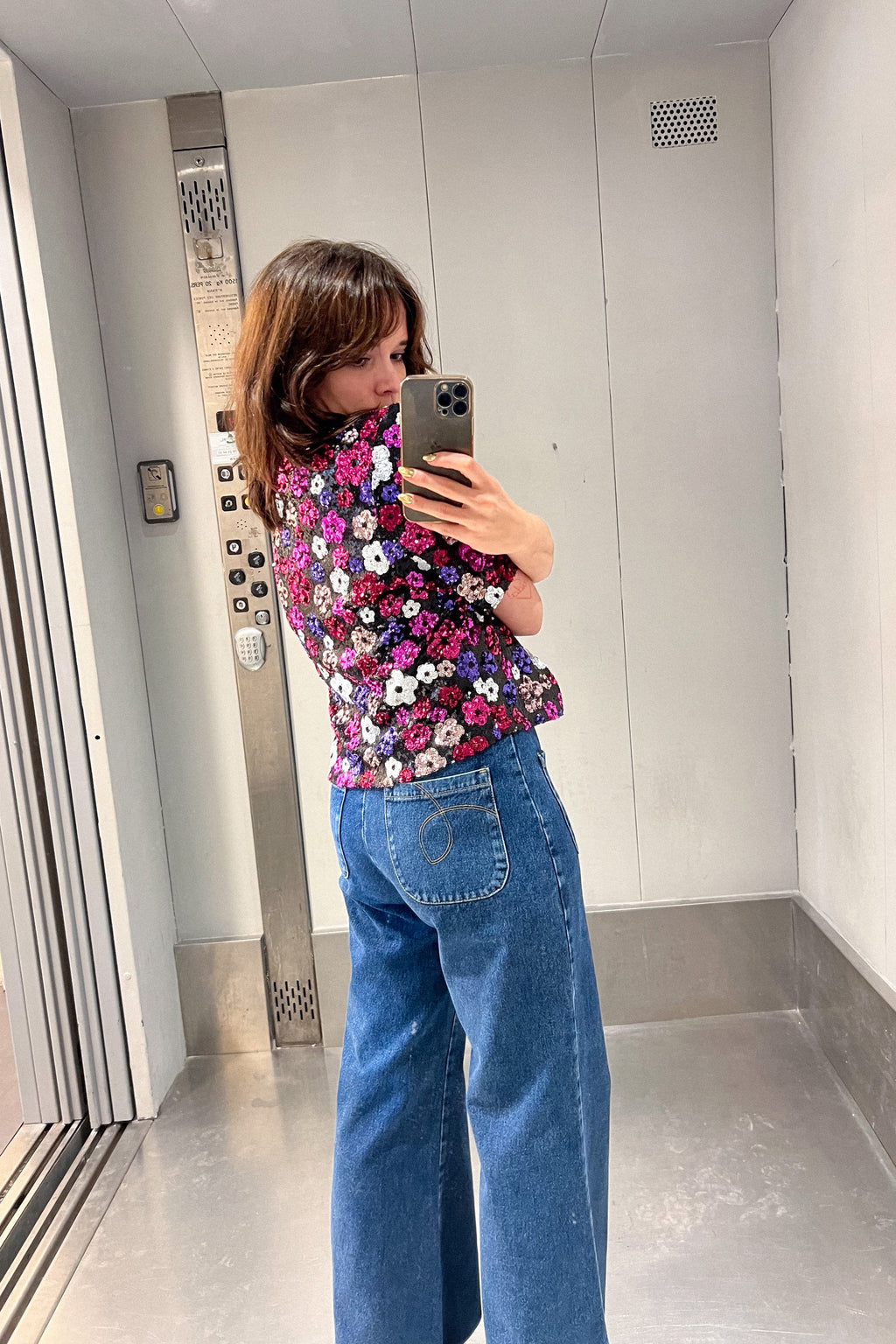 T-SHIRT SONIA SEQUINS DAISY