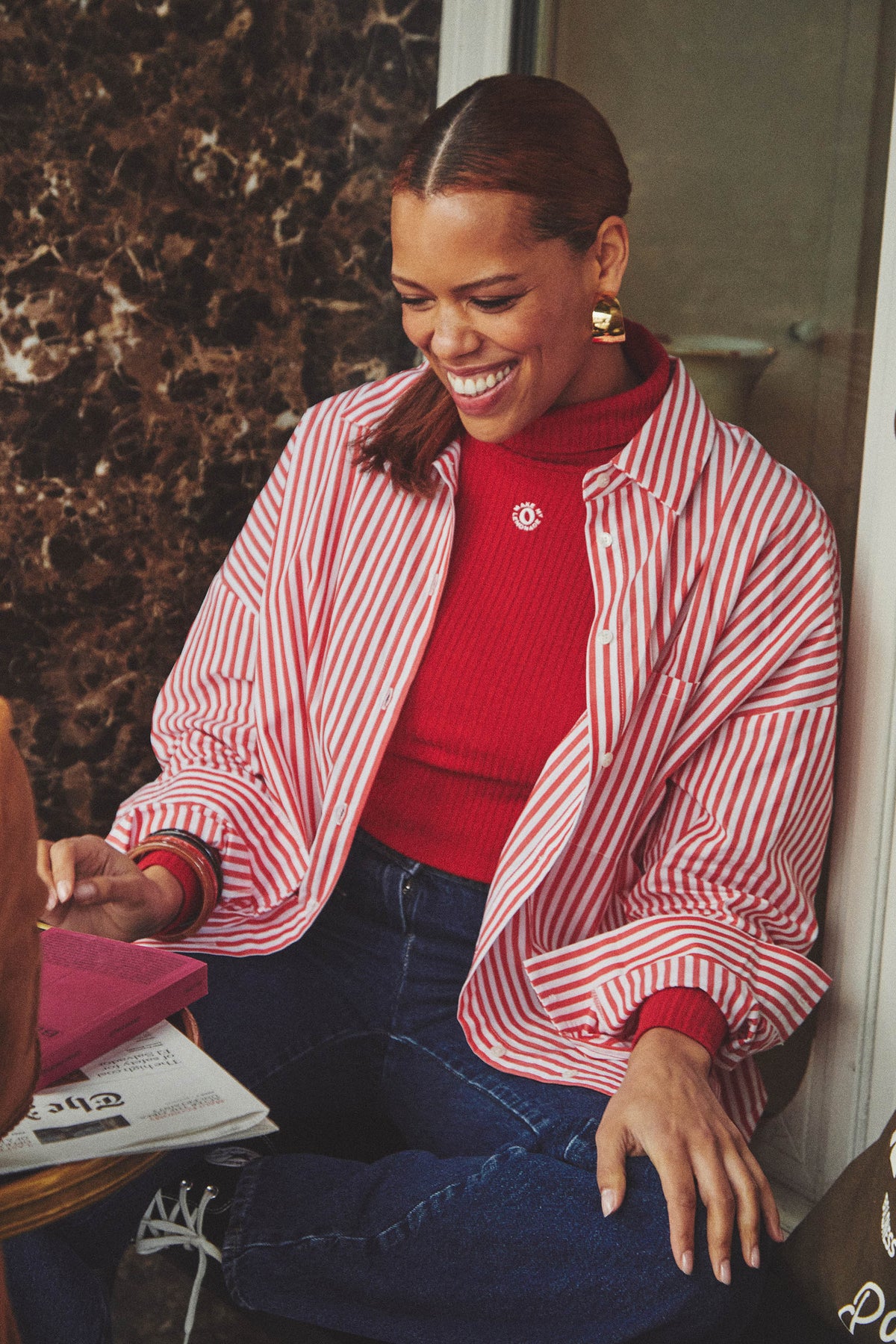CHEMISE OMER MINI RED STRIPE