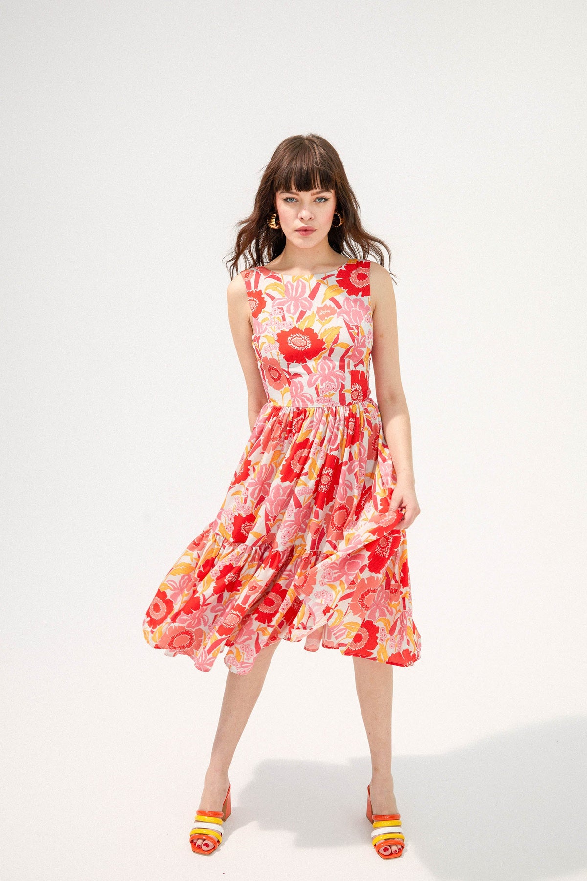 ROBE CHIARA IRIS COQUELICOT